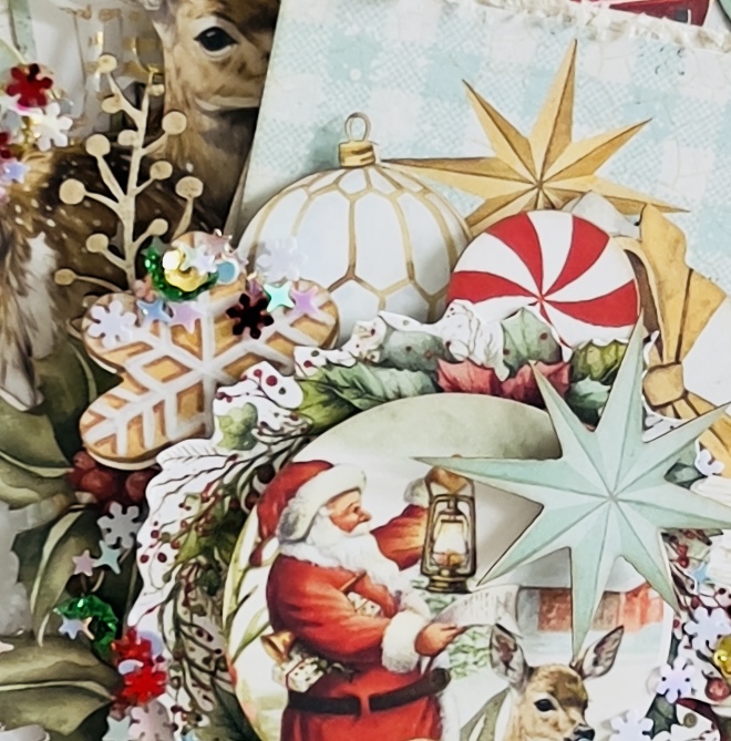 Artistic Luxury Christmas Card with Accessories Luxury artistic Christmas card with snowflake desing and matching decorative elements