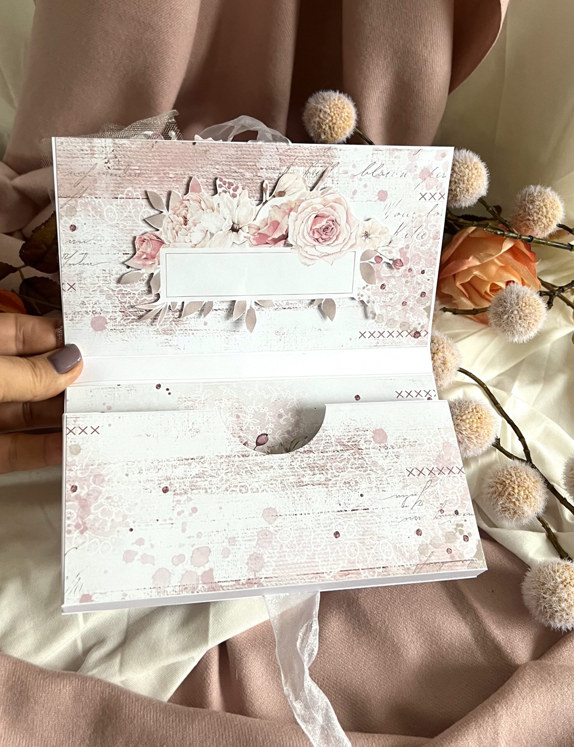 cze3 Luxury Boxed Handmade Card ‘Just For You