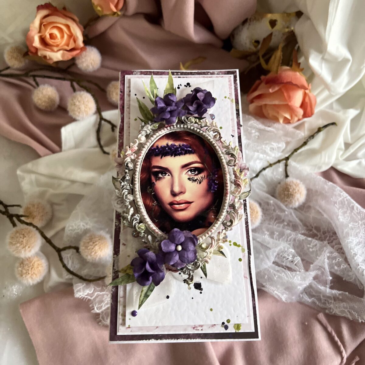 IMG_3759 Artistic Birthday Card Featuring Mixed Media Collage.