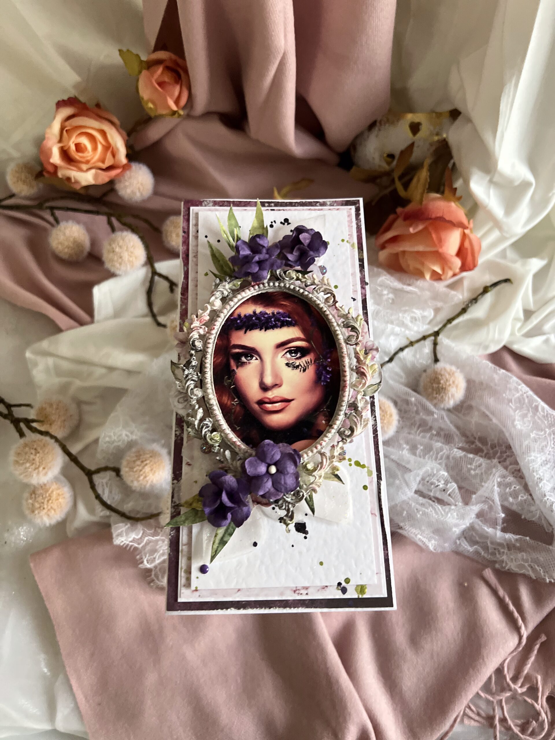 IMG_3759 Artistic Birthday Card Featuring Mixed Media Collage.