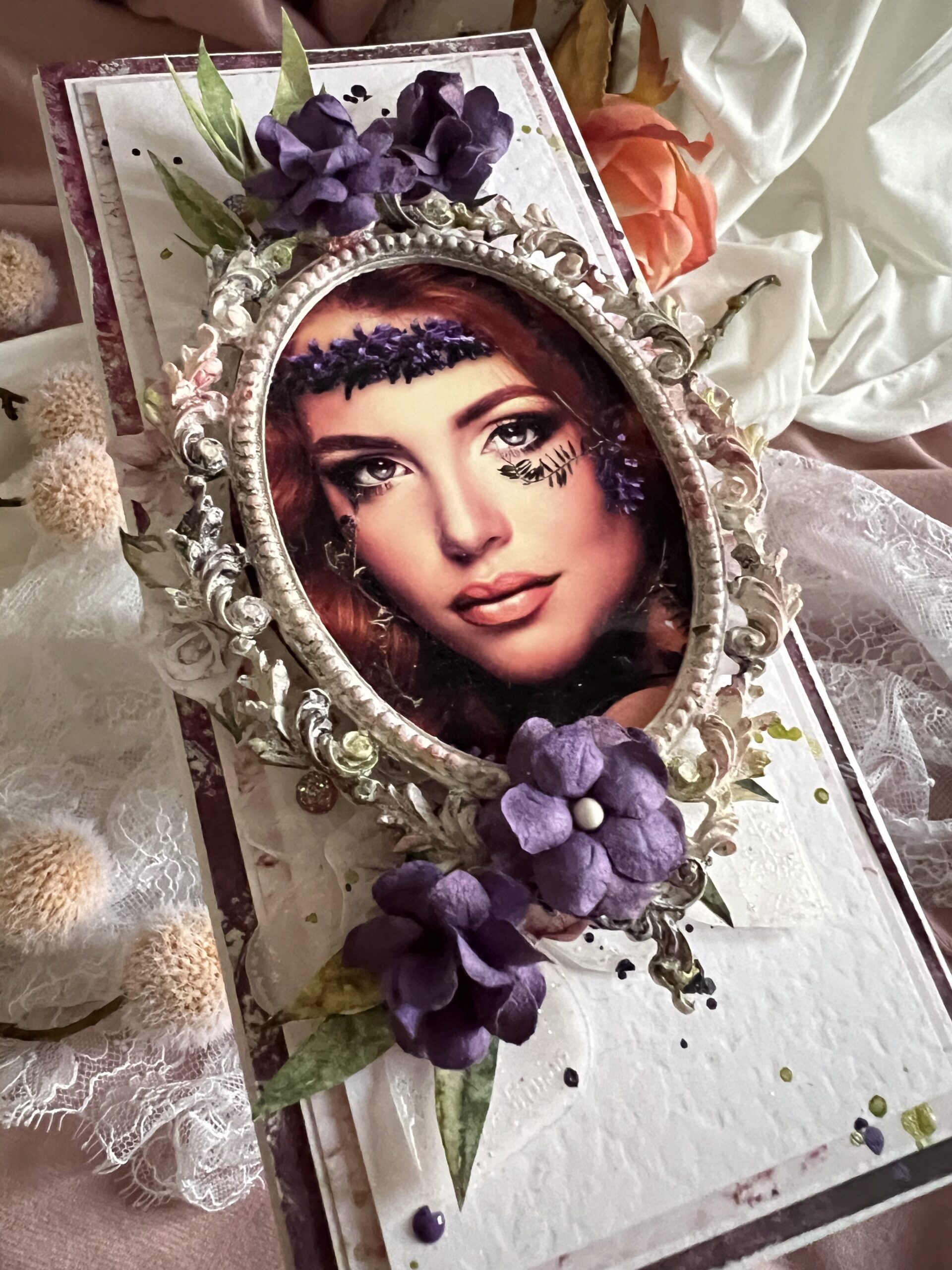 IMG_3764 Artistic Birthday Card Featuring Mixed Media Collage.