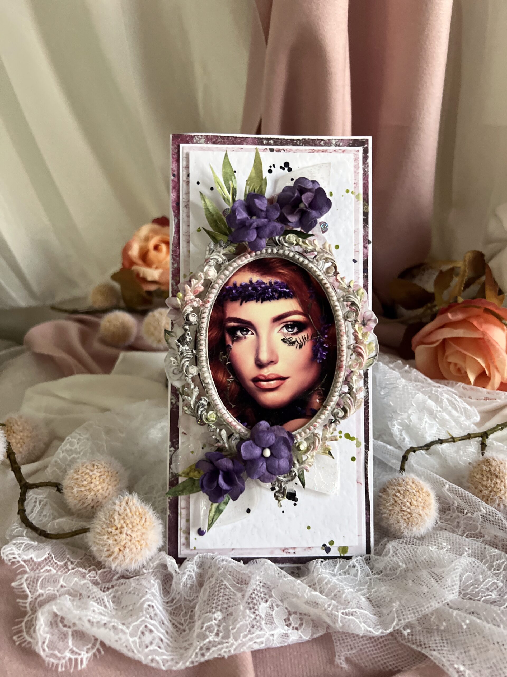 IMG_3765 Artistic Birthday Card Featuring Mixed Media Collage.