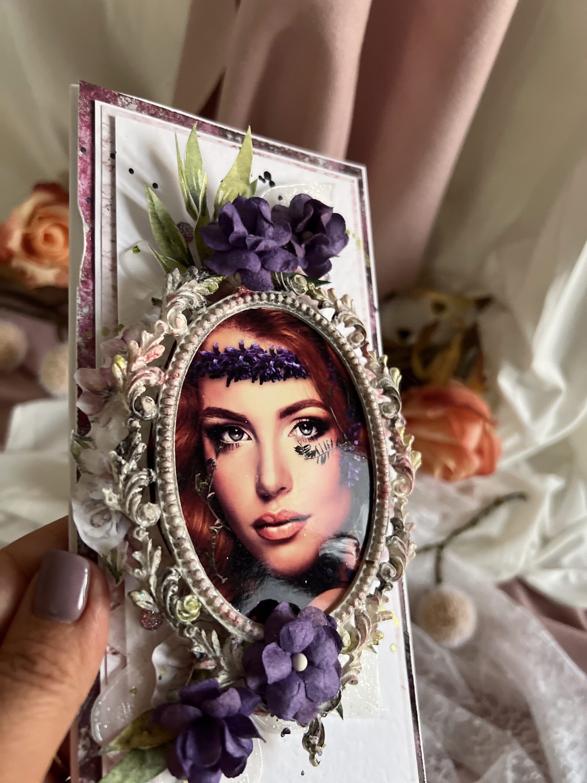 IMG_3769 Artistic Birthday Card Featuring Mixed Media Collage.