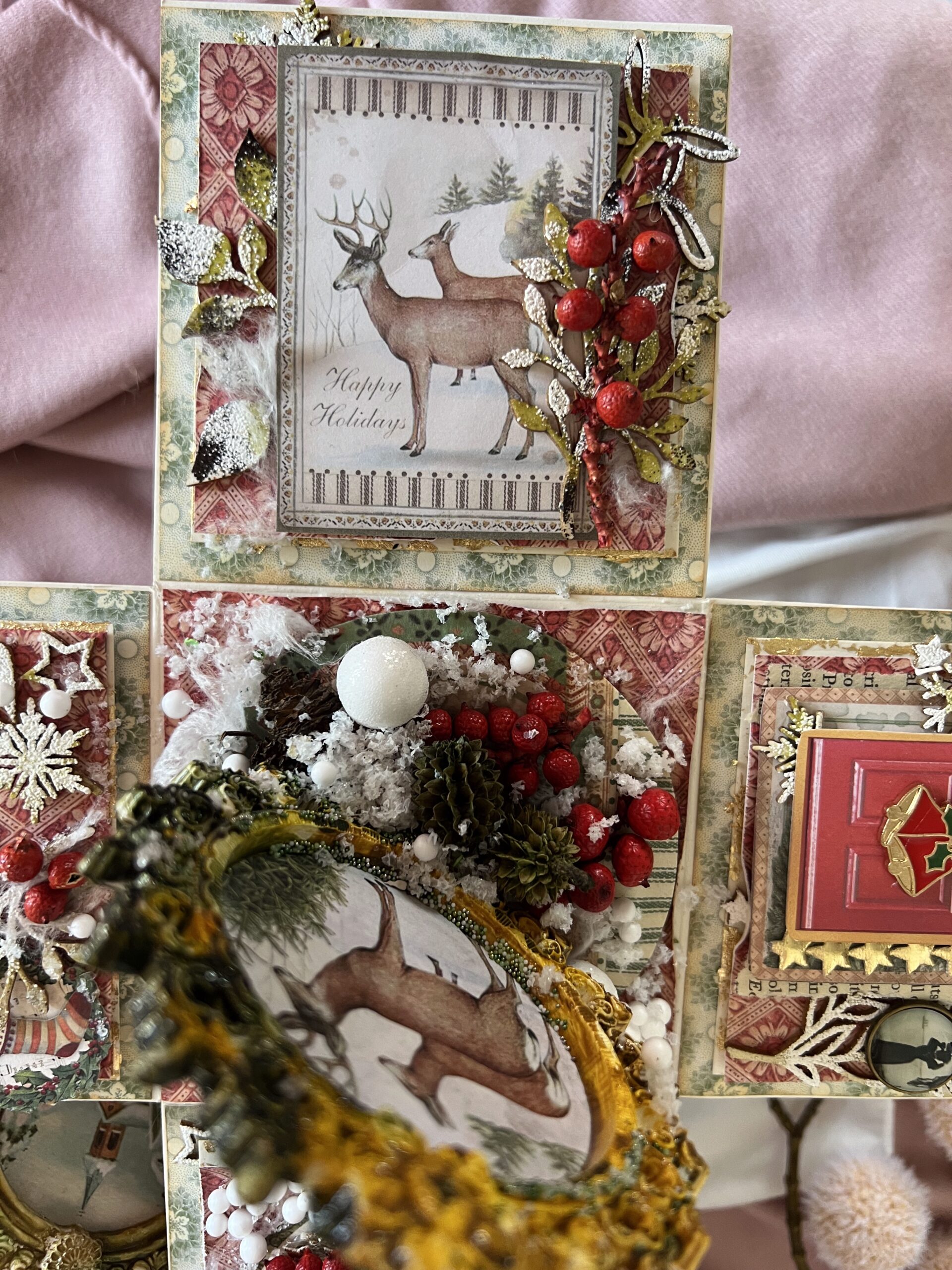 IMG_3840 Artistic Luxury Christmas Exploding Box with Festive Illustrations