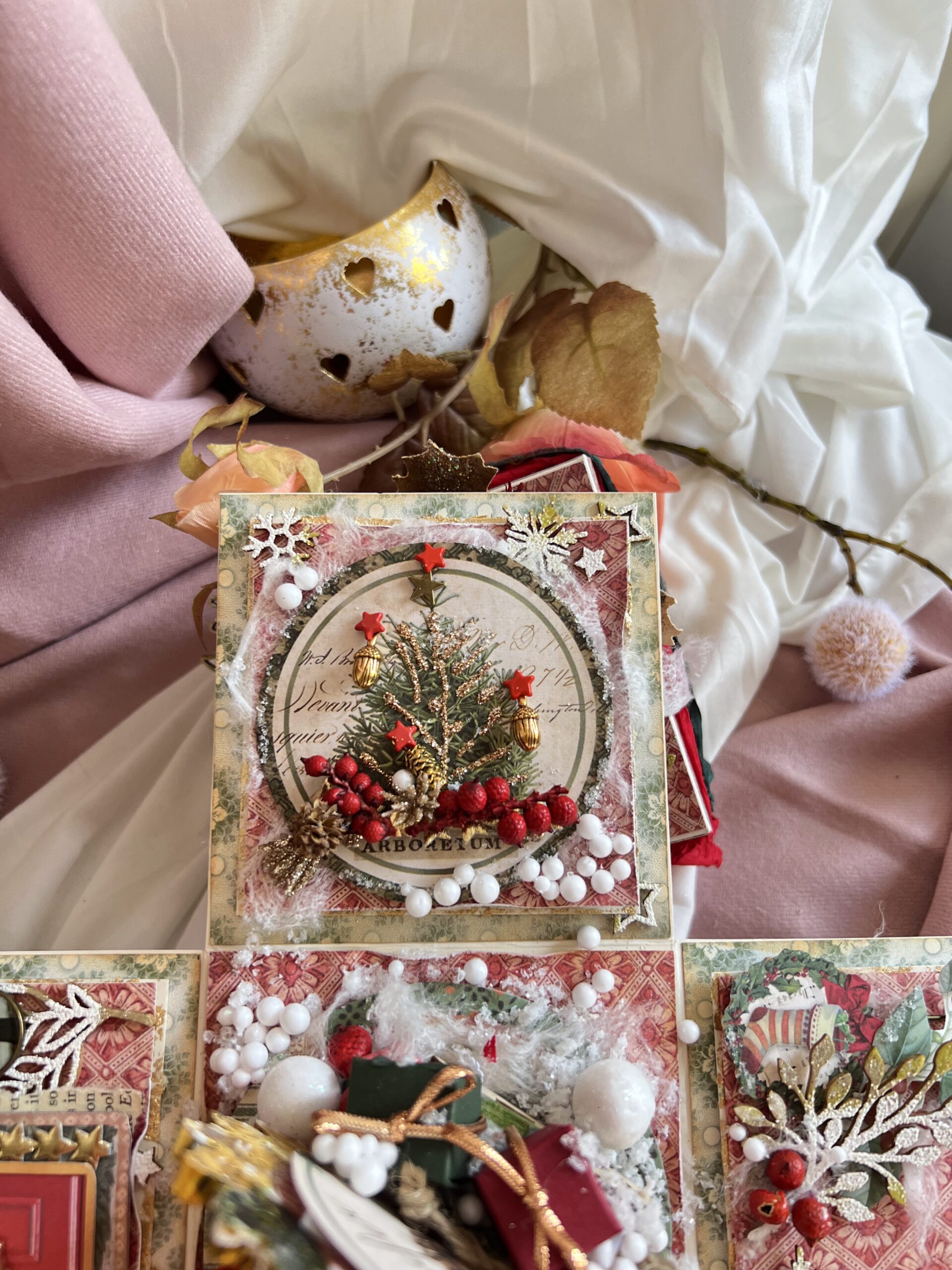 IMG_3848 Artistic Luxury Christmas Exploding Box with Festive Illustrations