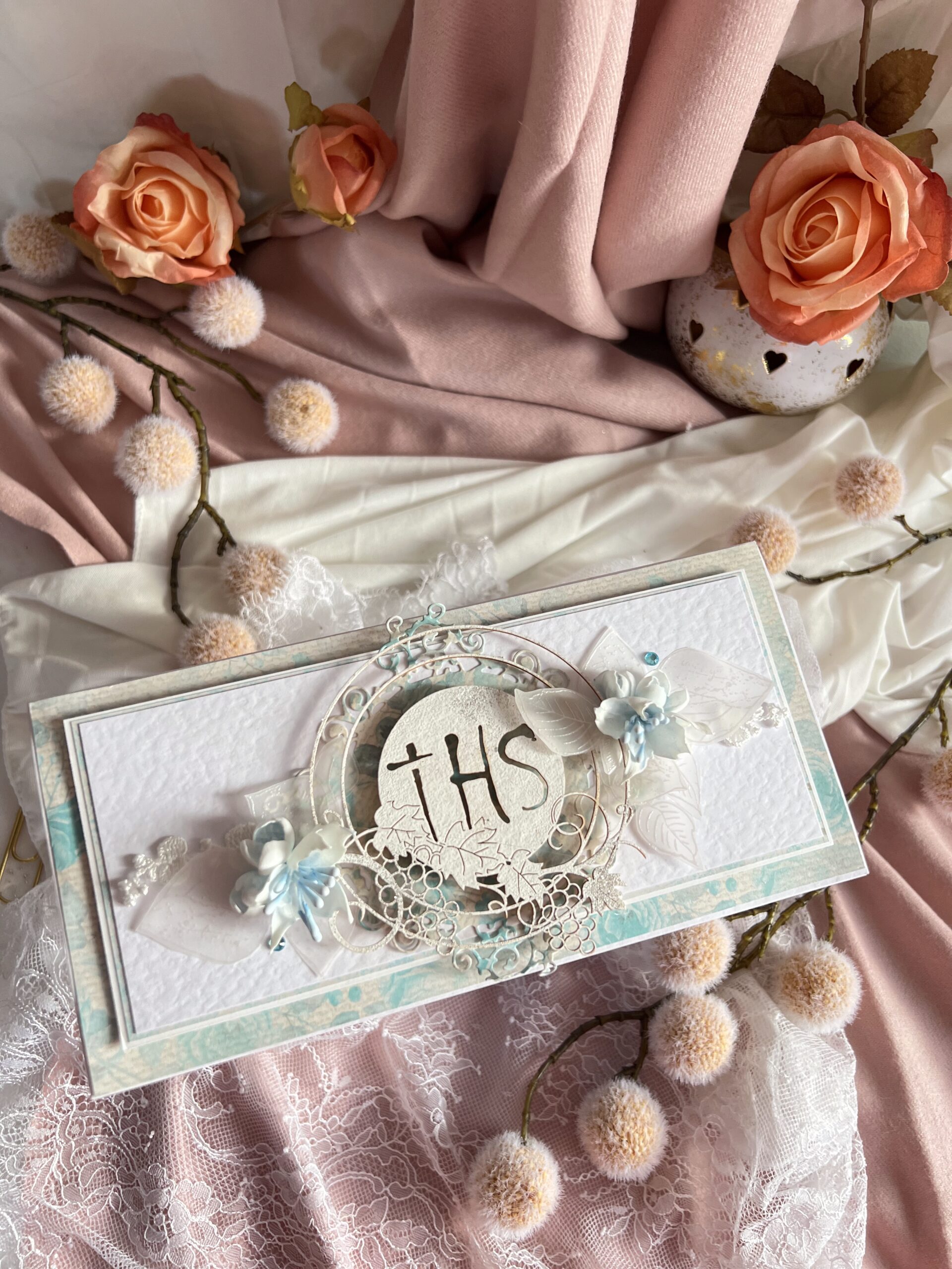 Elegant Artistic Card  for First Holy Communion