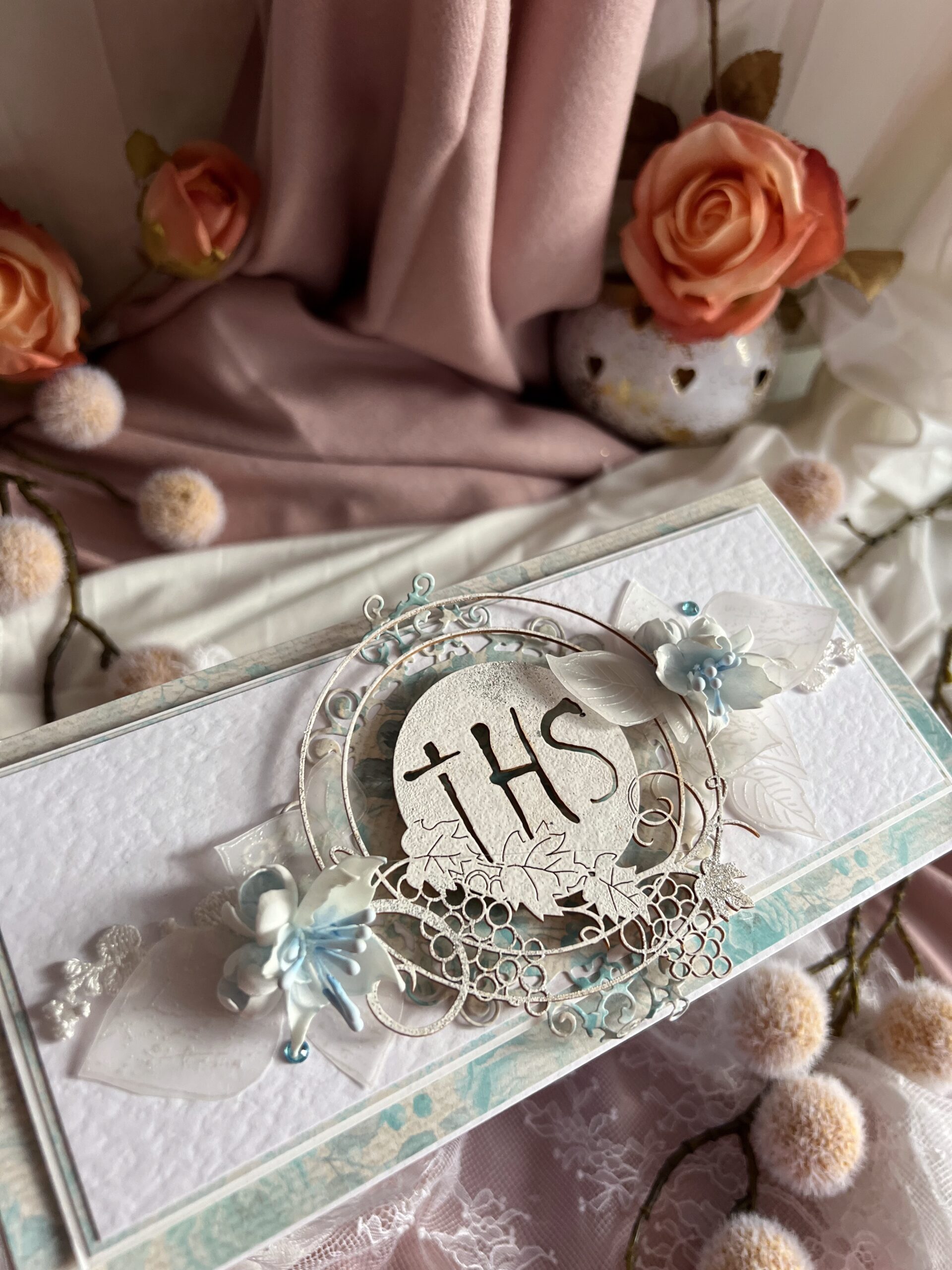 Elegant Artistic Card  for First Holy Communion