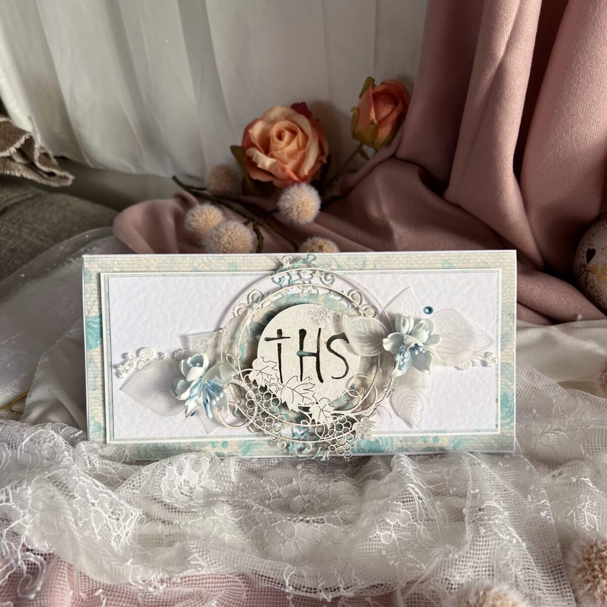 Elegant Artistic Card  for First Holy Communion