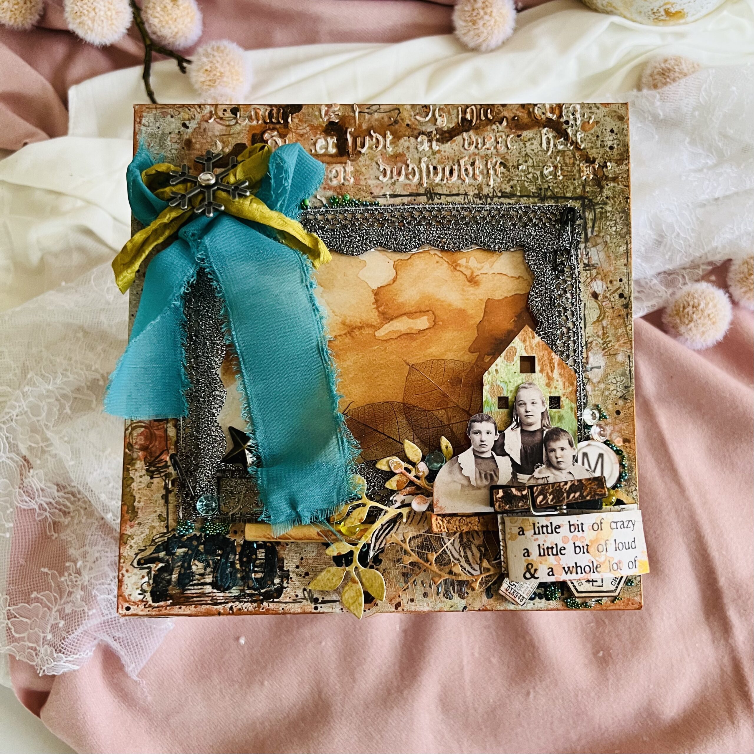 IMG_4717 Artistic Handmade Vintage Mixed Media Envelope with Window