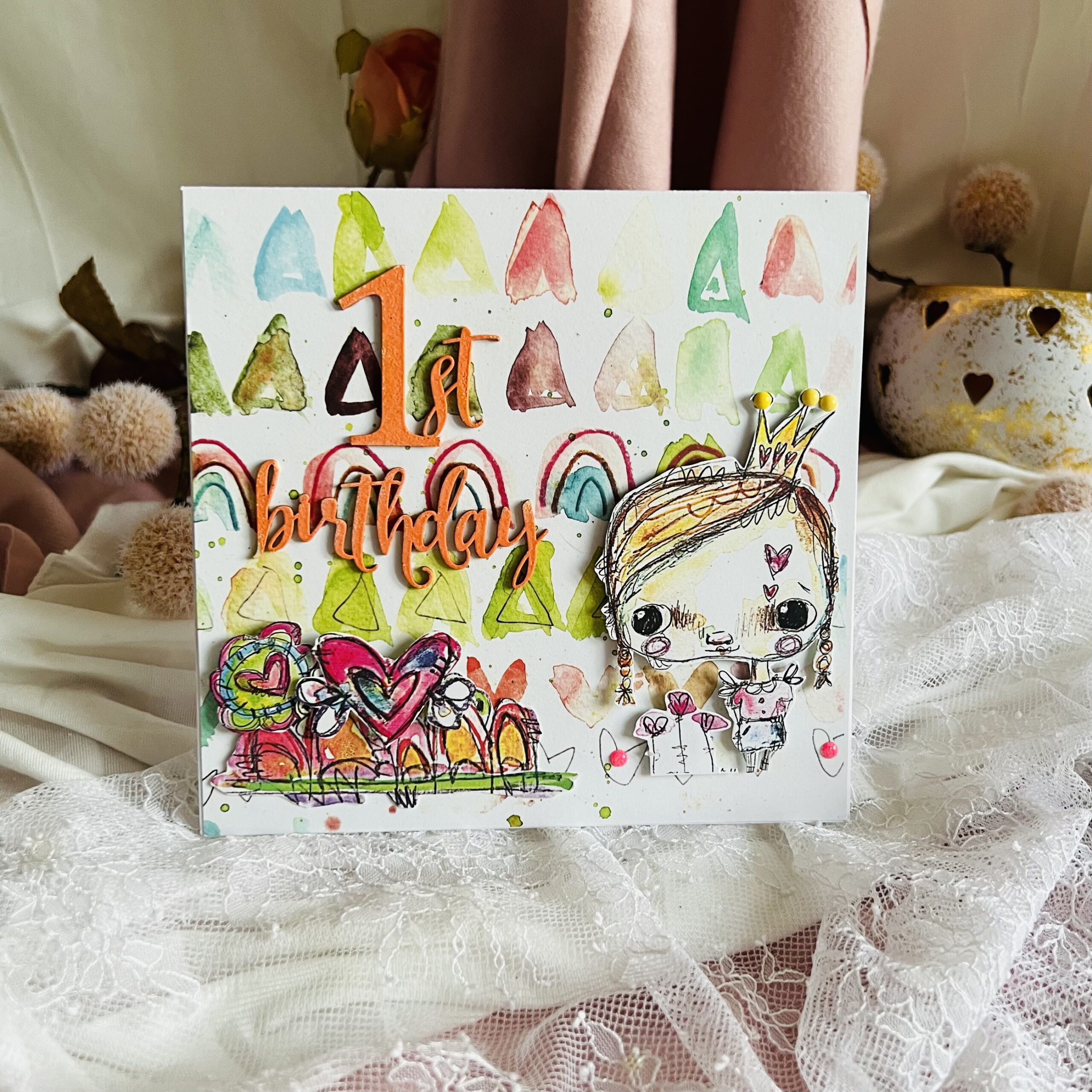 IMG_4897 Luxury Handmade Birthday Card – Sweet Wishes for a Little Girl