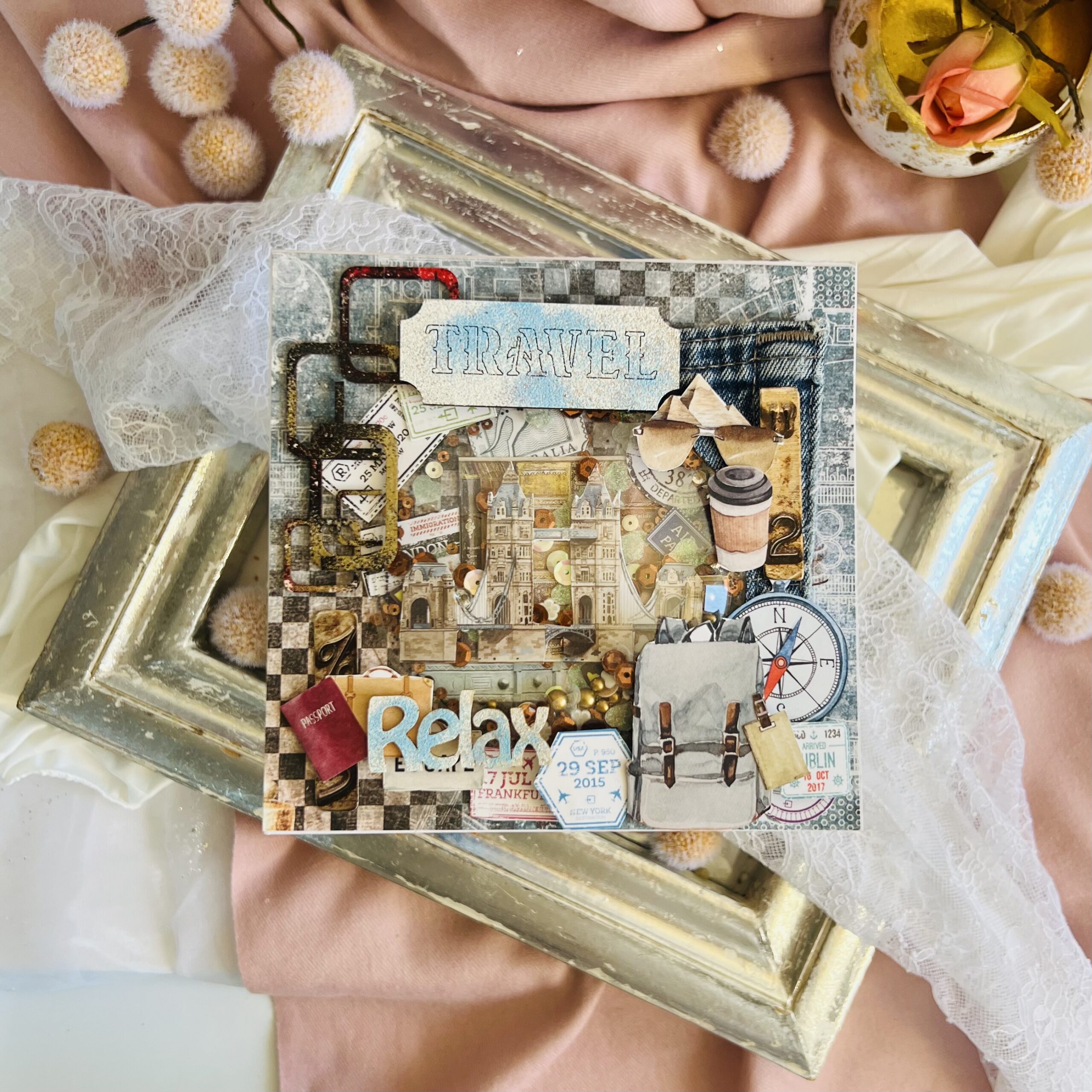 IMG_5028 Artistic Handmade Masculine Travel Card – Relax and Adventure Theme