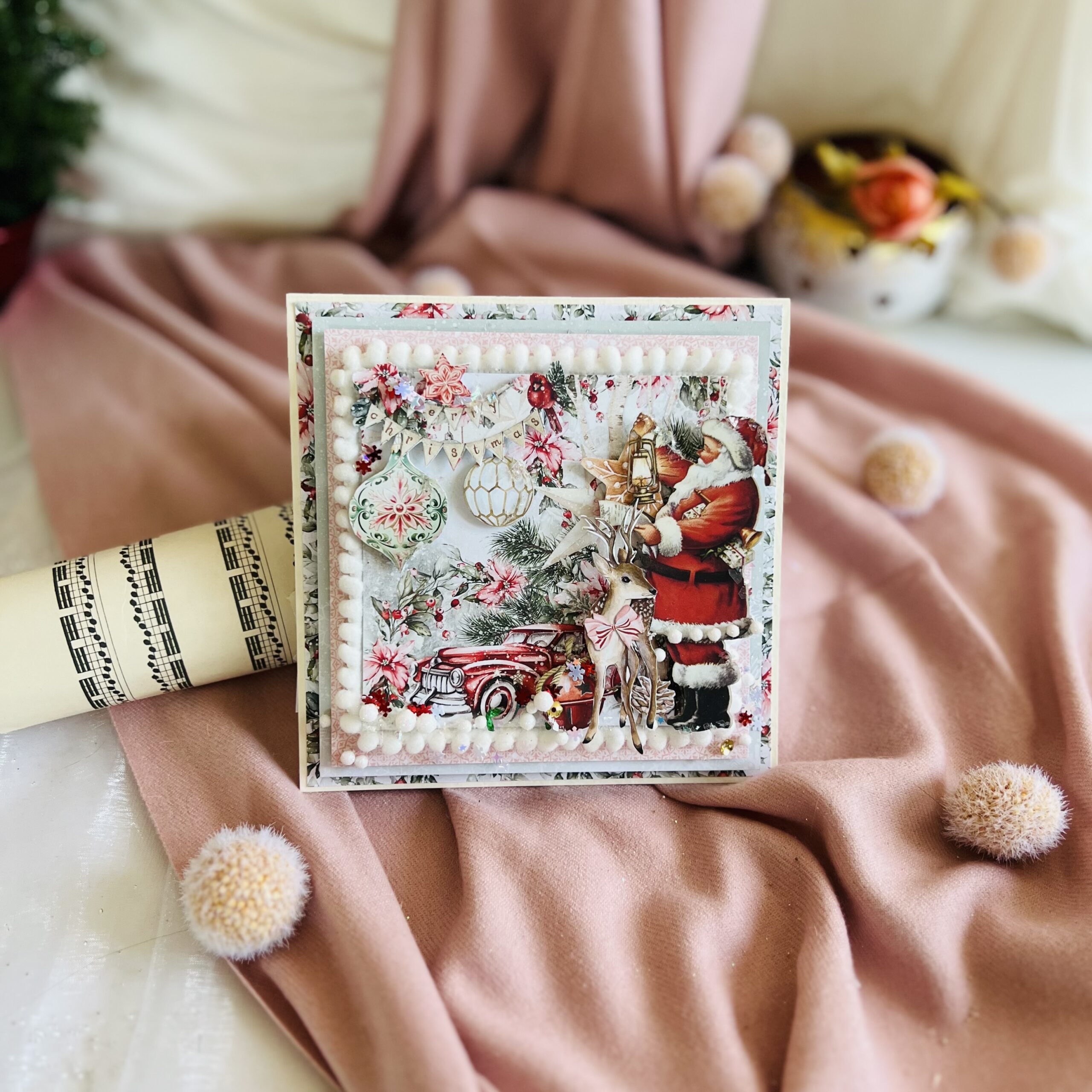 Luxury Christmas card-Santa's Magical Holiday Desingn