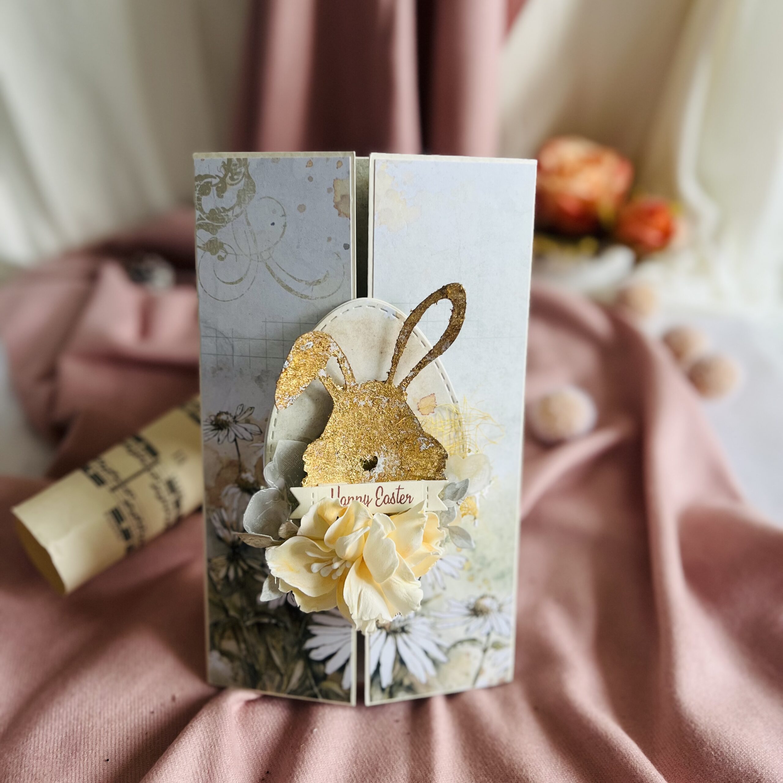 Artistic Delicate Easter Card with Elegant Spring Design