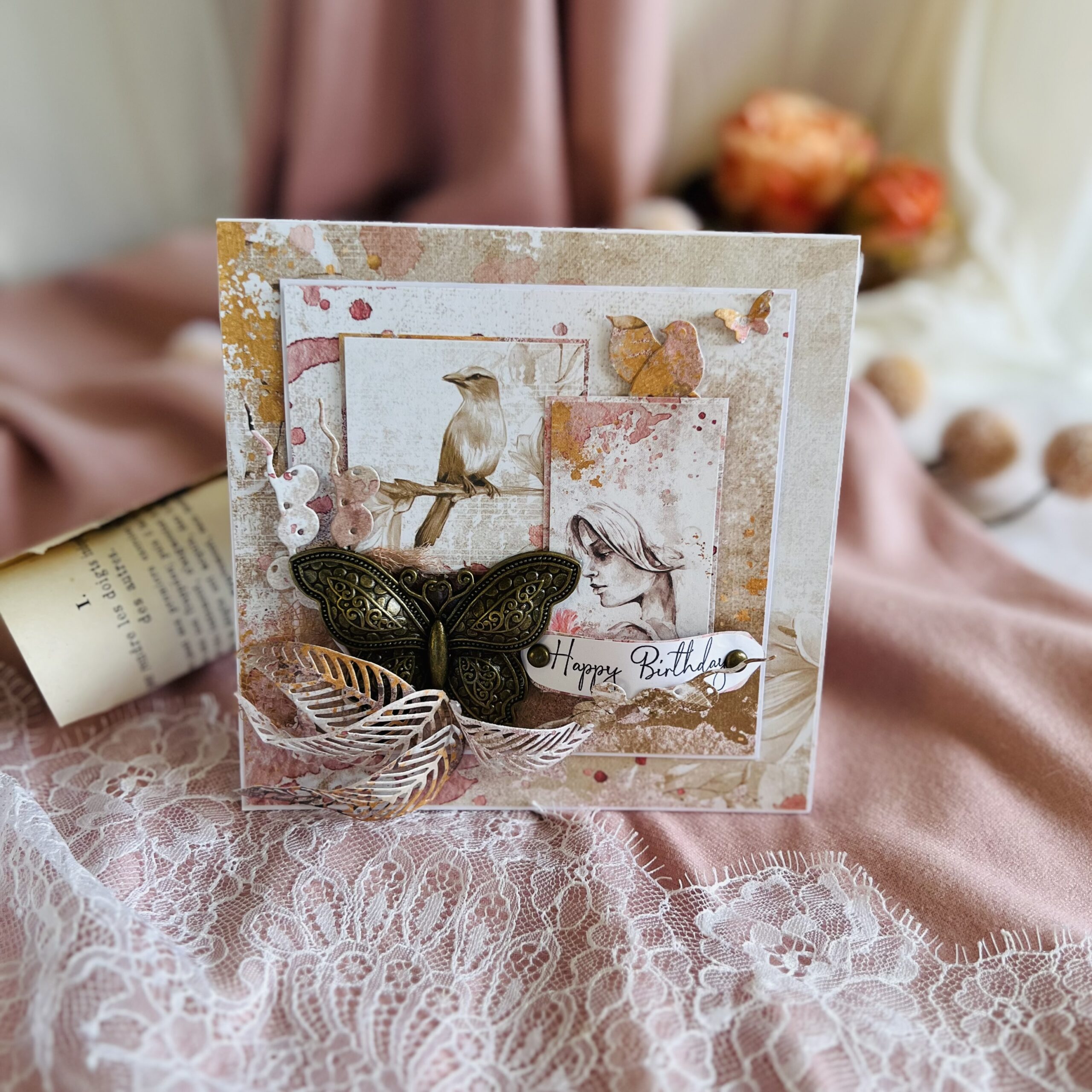 IMG_7162 Artistic Birthday Card – Metal Butterfly and Feminine Silhouette