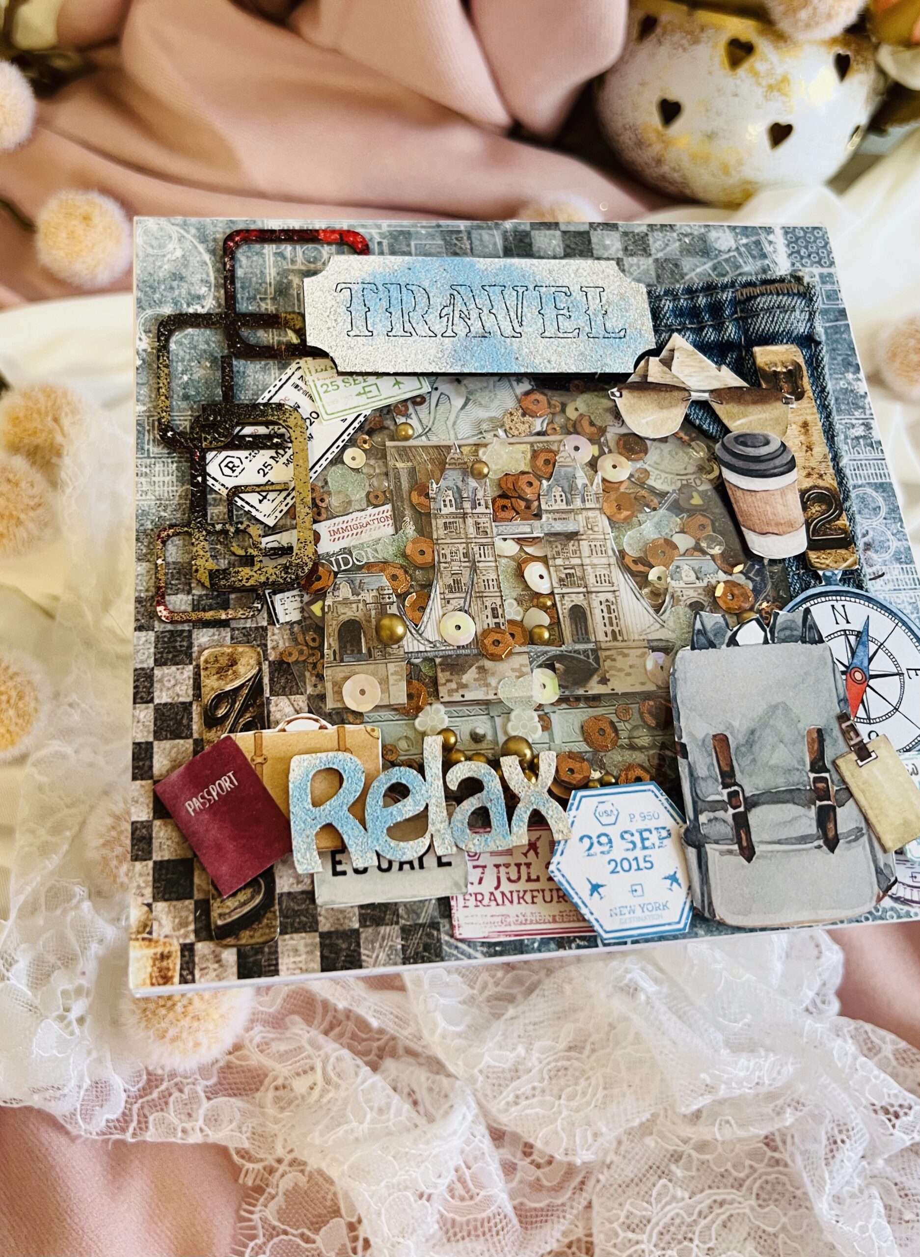 IMG_E4044 Artistic Handmade Masculine Travel Card – Relax and Adventure Theme