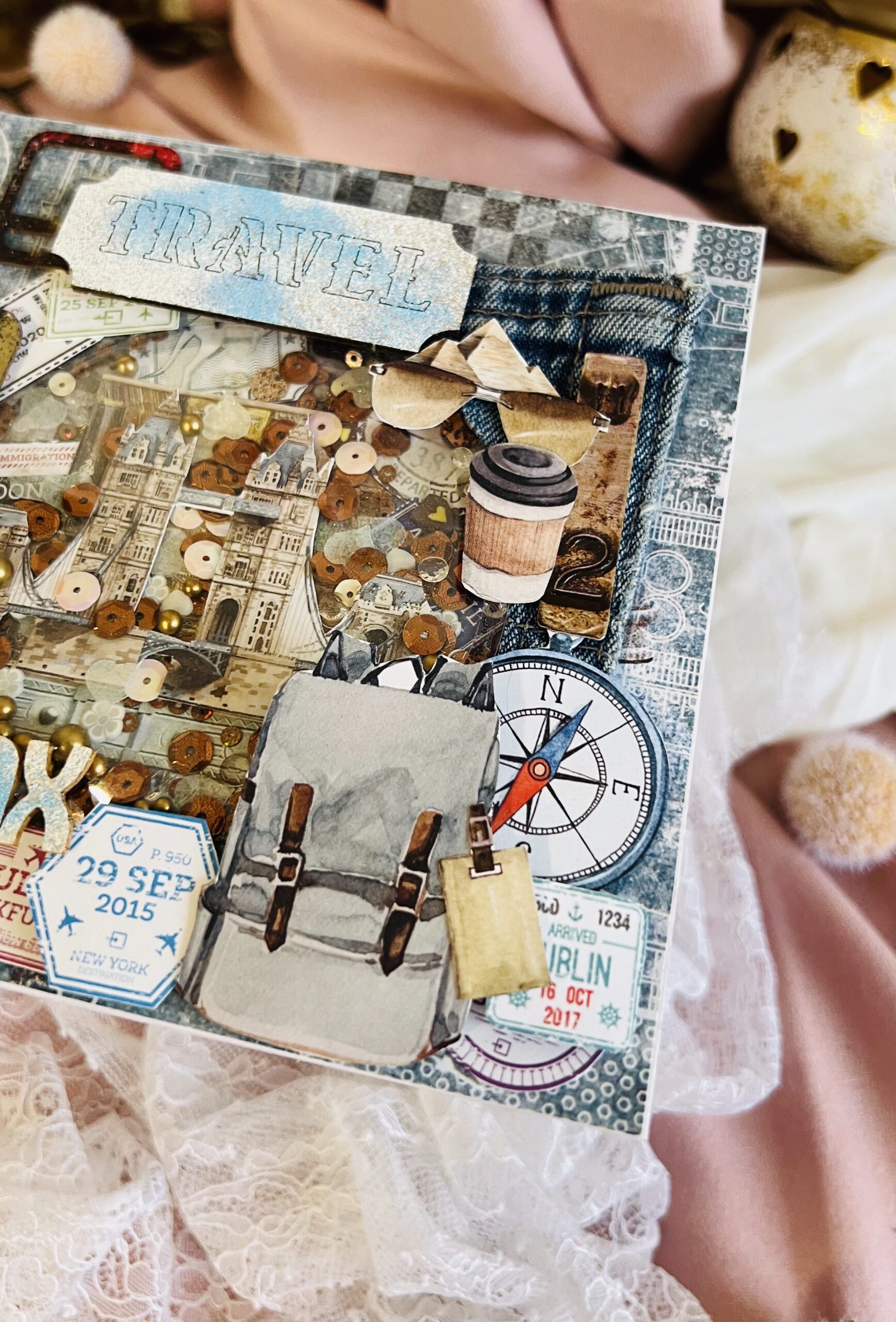 IMG_E4045 Artistic Handmade Masculine Travel Card – Relax and Adventure Theme