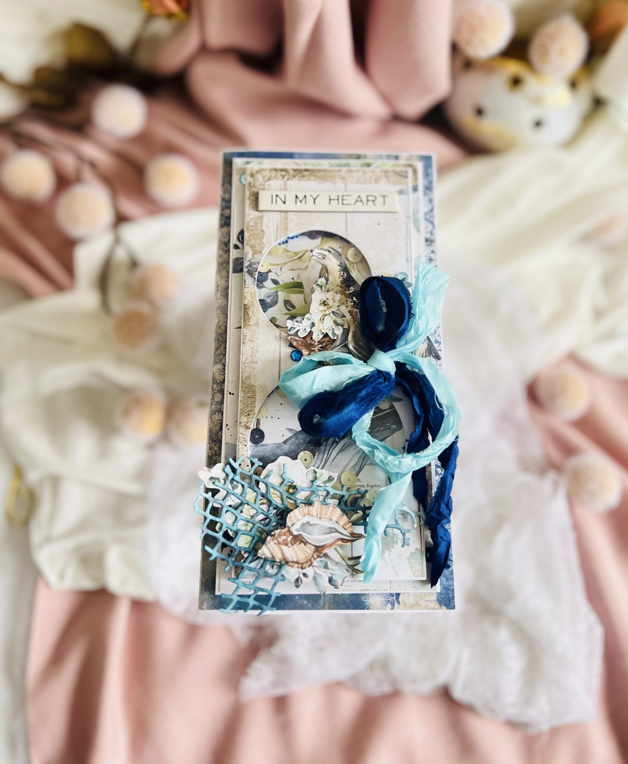 IMG_E4140 Luxury Handmade Mother's Day Card – Elegant Dolphin Theme