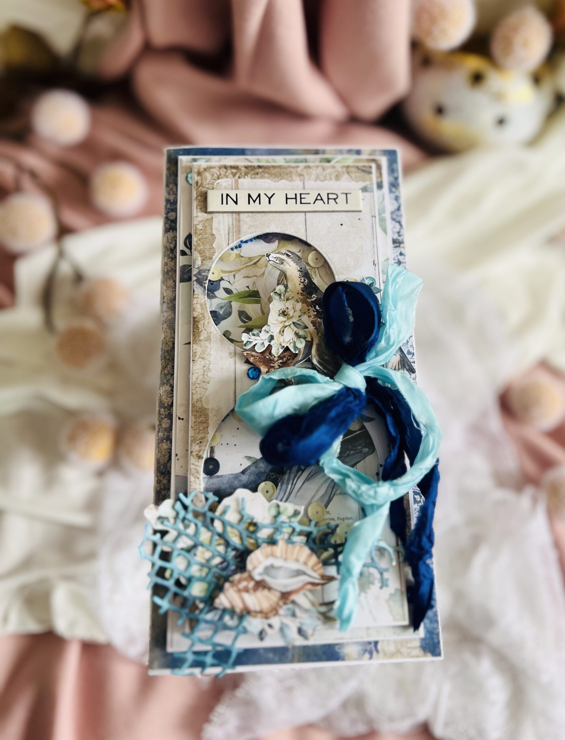 IMG_E4143 Luxury Handmade Mother's Day Card – Elegant Dolphin Theme