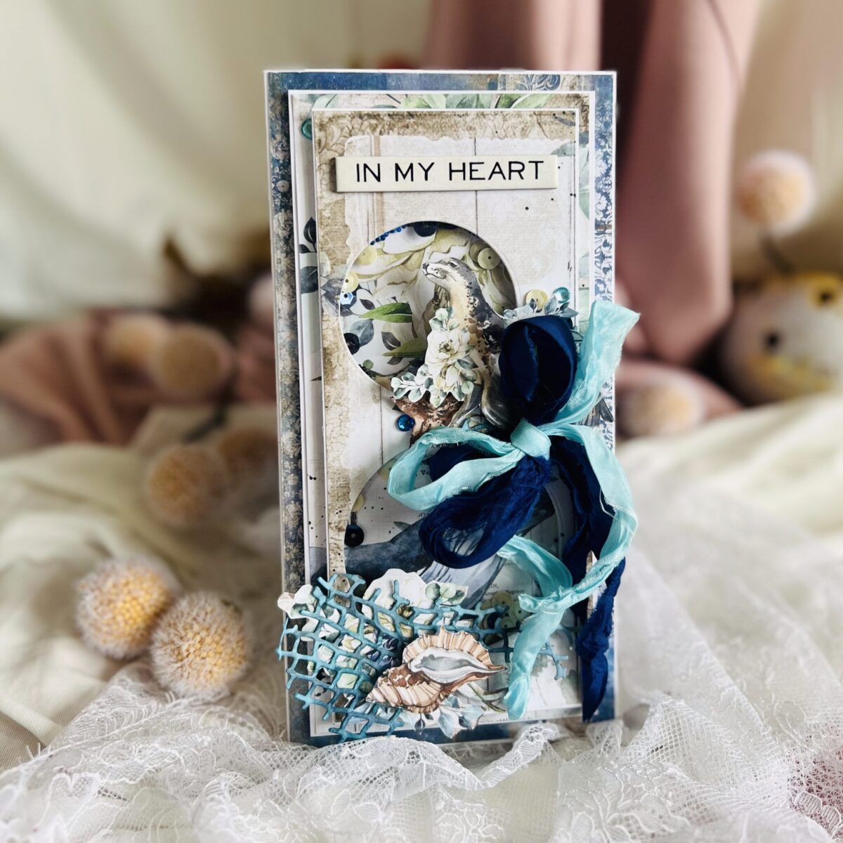 IMG_E4150 Luxury Handmade Mother's Day Card – Elegant Dolphin Theme