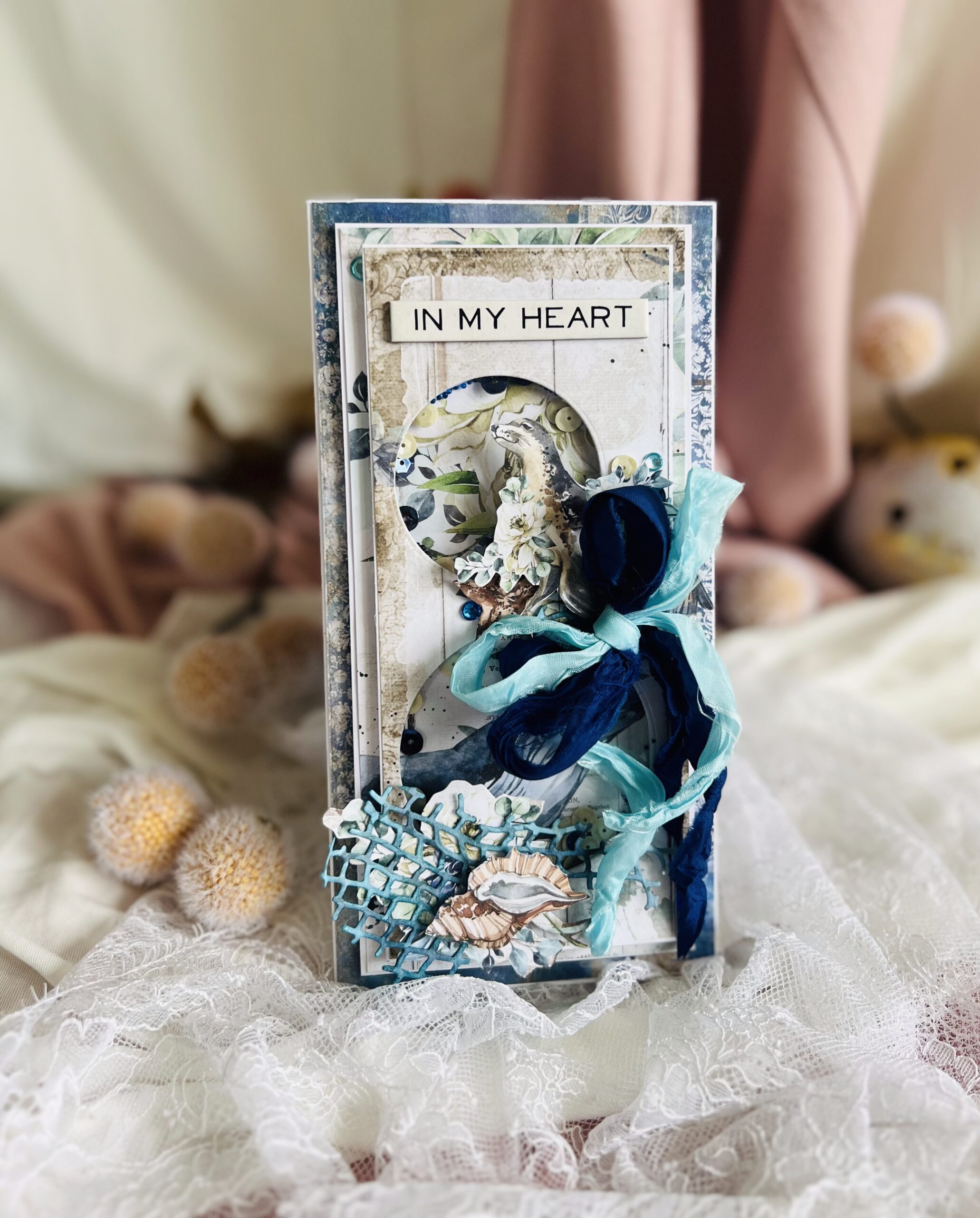 IMG_E4150 Luxury Handmade Mother's Day Card – Elegant Dolphin Theme