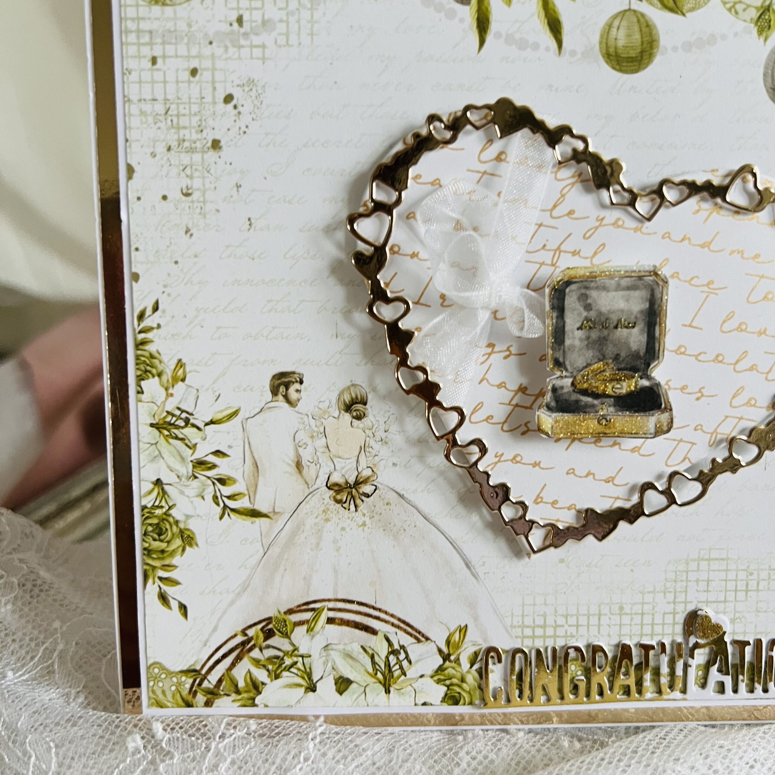 IMG_5612 Luxury Minimalist Wedding Card with Golden Rings