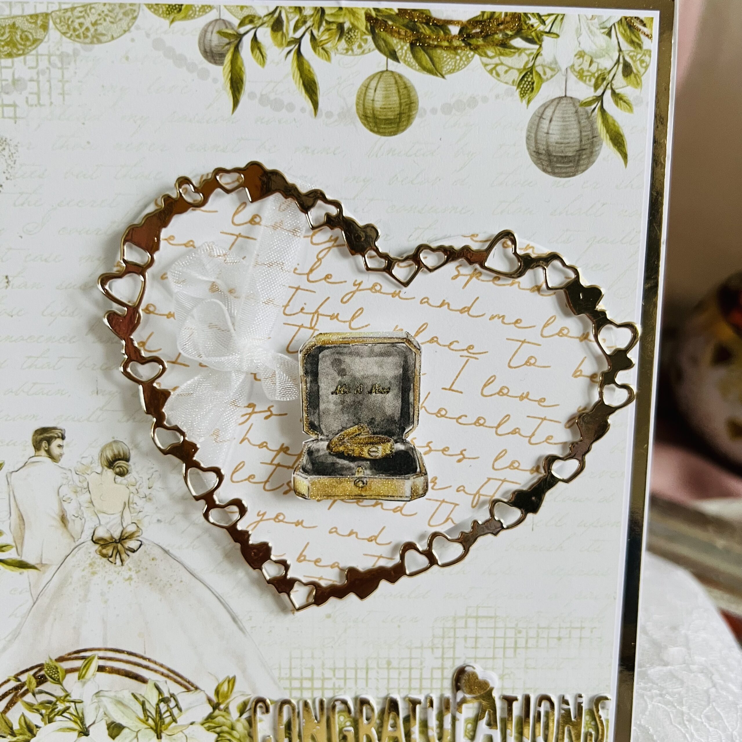 IMG_5613 Luxury Minimalist Wedding Card with Golden Rings