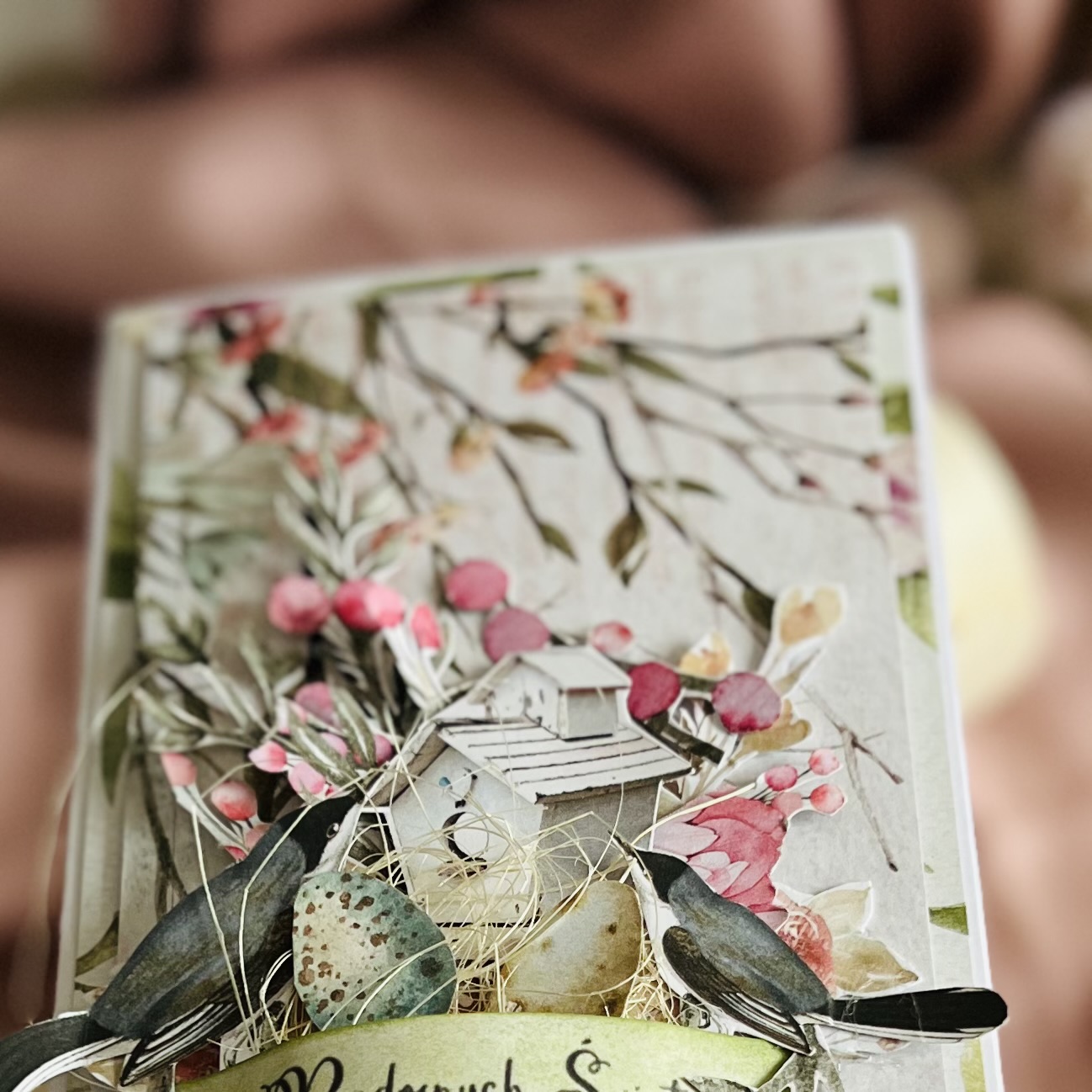 Easter DL Card with Polish Inscription – Artistic Handmade Design