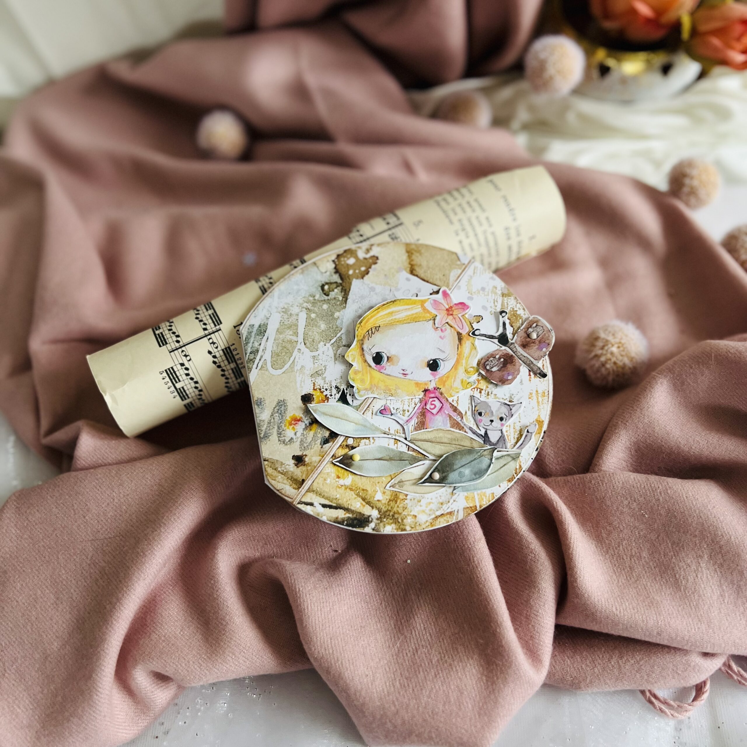 IMG_7088 Luxury Round Pop-Up Birthday Card for a Girl – Handmade