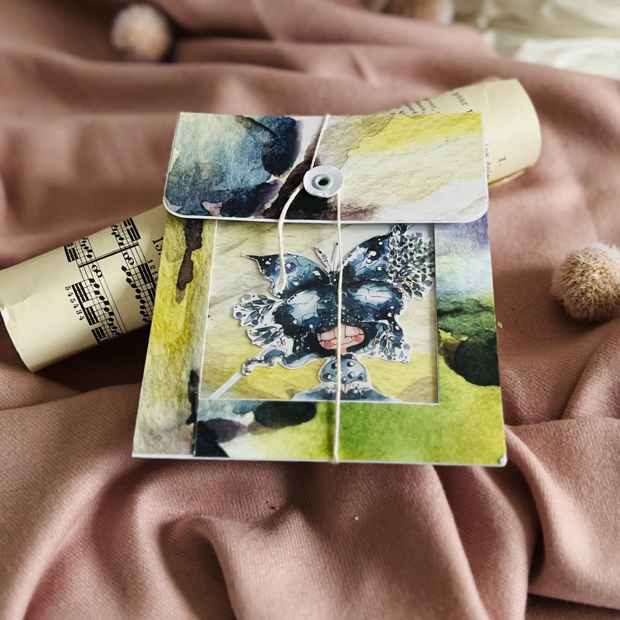 IMG_7093 Handmade Birthday Card for a Girl – Decorative Envelope Included