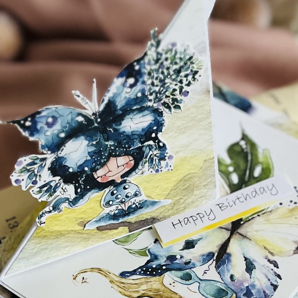 IMG_7096 Handmade Birthday Card for a Girl – Decorative Envelope Included