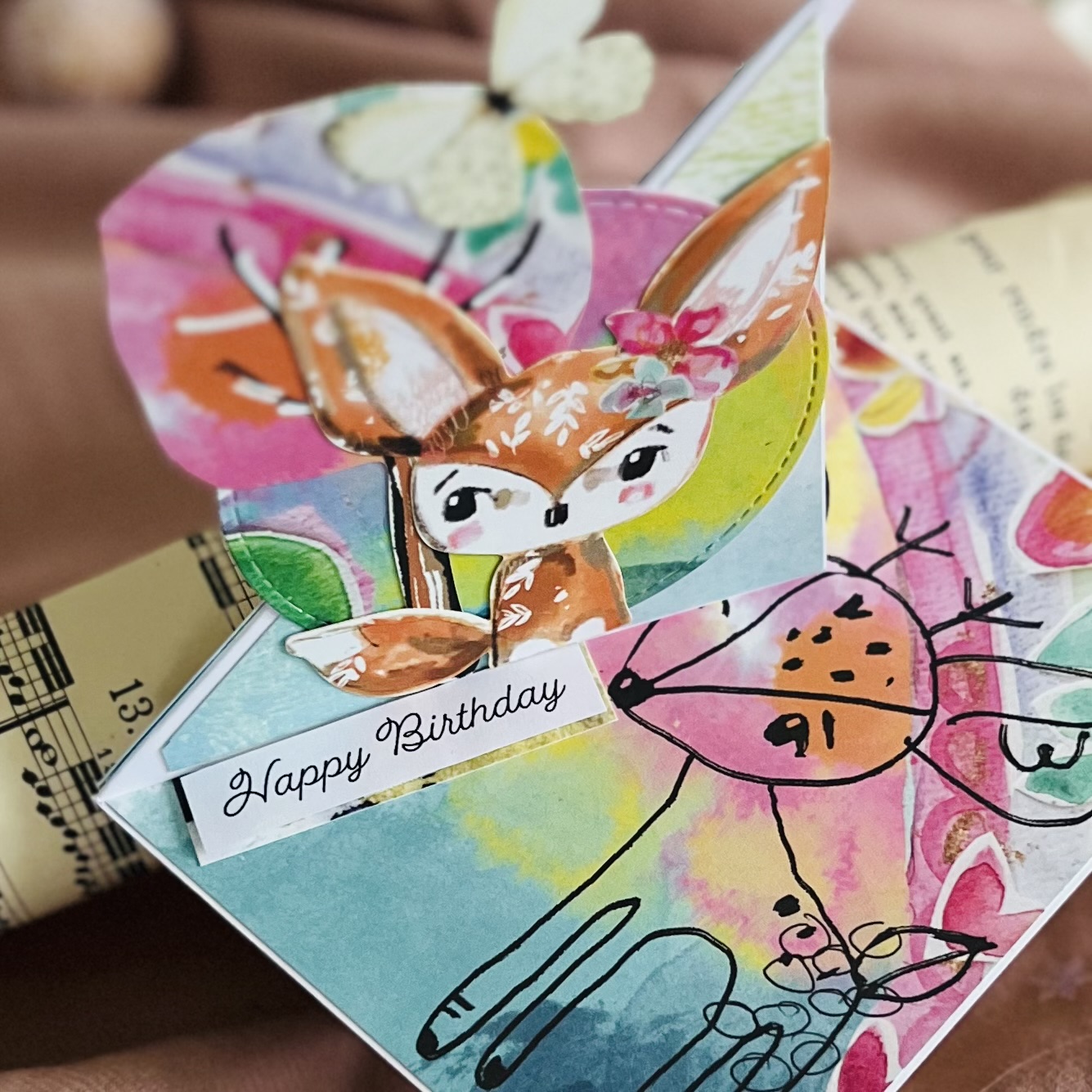 IMG_7107 Luxury Birthday Card for a Girl-Decoration Envelope