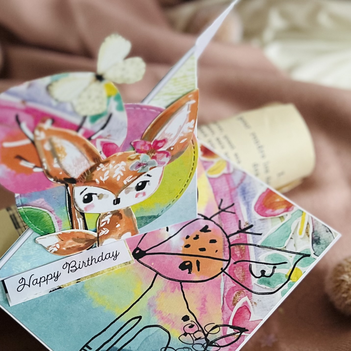 IMG_7108 Luxury Birthday Card for a Girl-Decoration Envelope