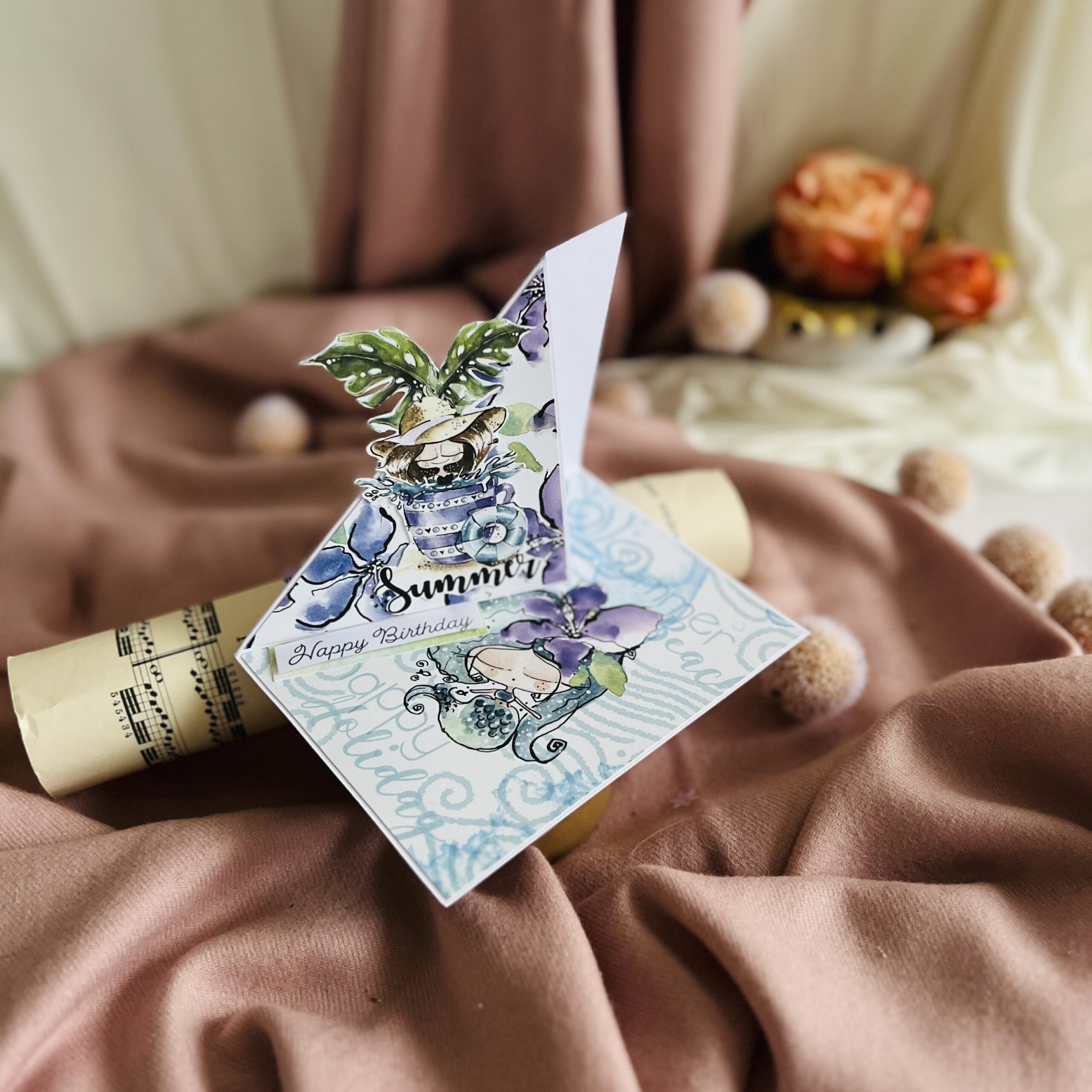 IMG_7117 Handmade Birthday Card Pop-Up – Summer Theme