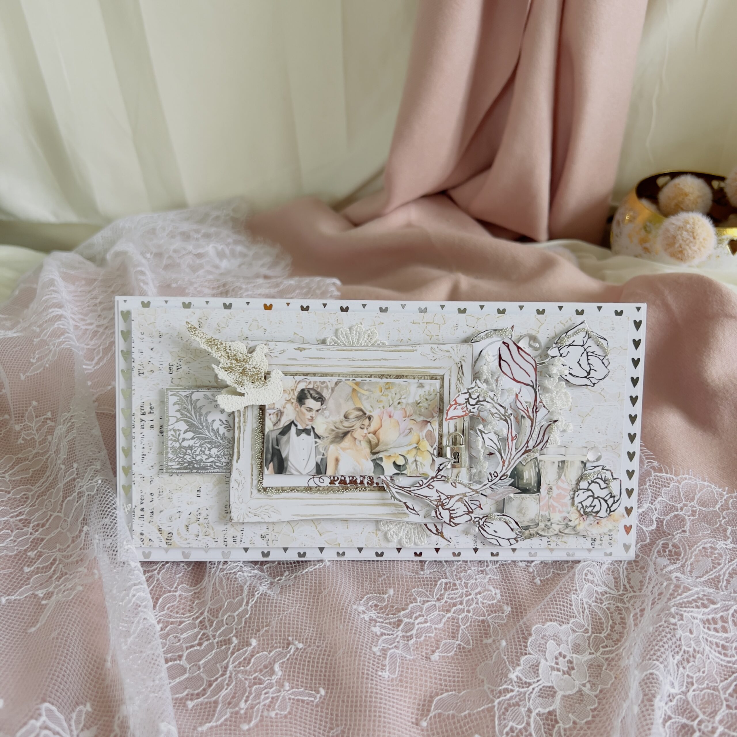 IMG_7209 Luxury Handmade Wedding Card – A Timeless Keepsake for the Perfect Couple