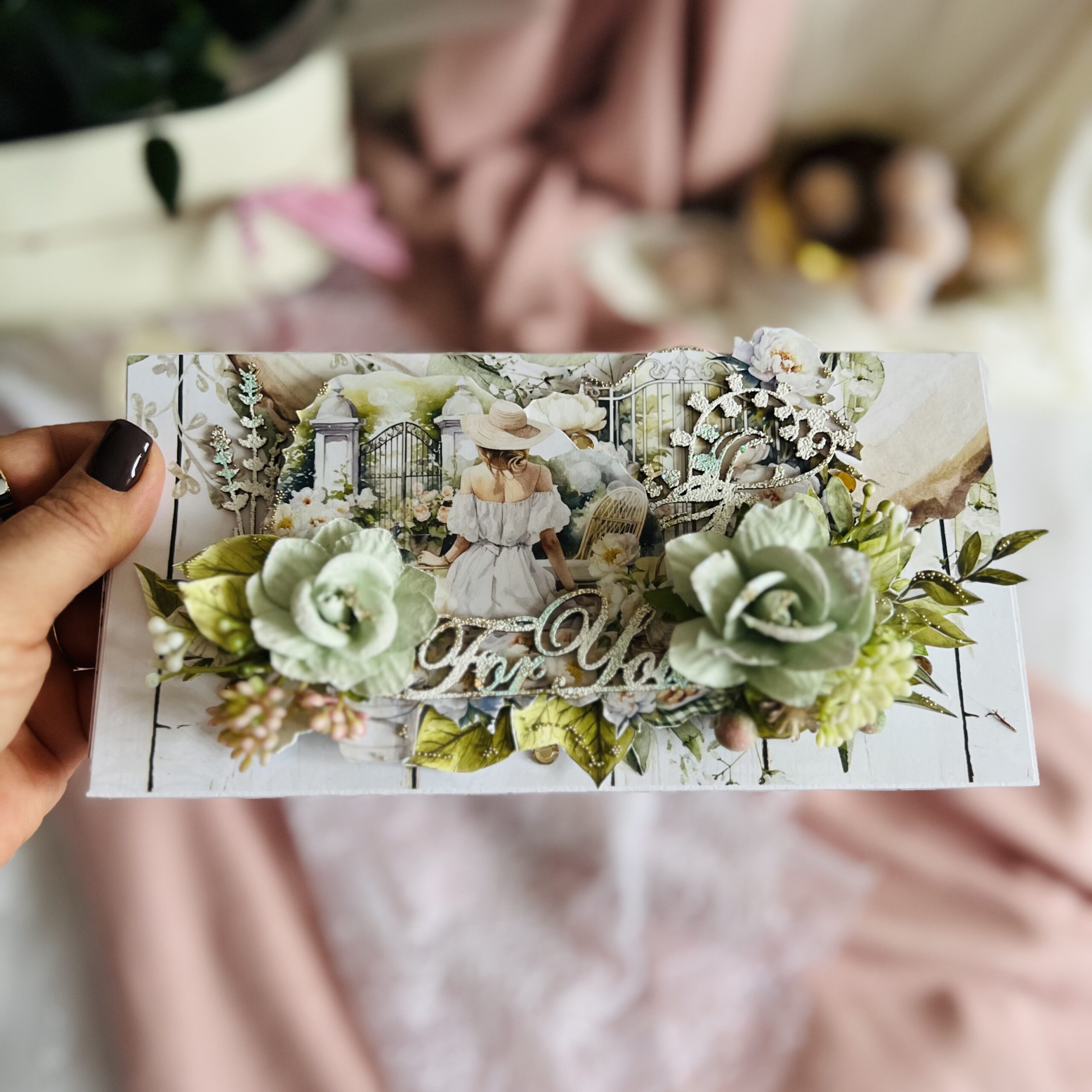 IMG_7407 Elegant Wedding Card with Pocket for Money or Letter