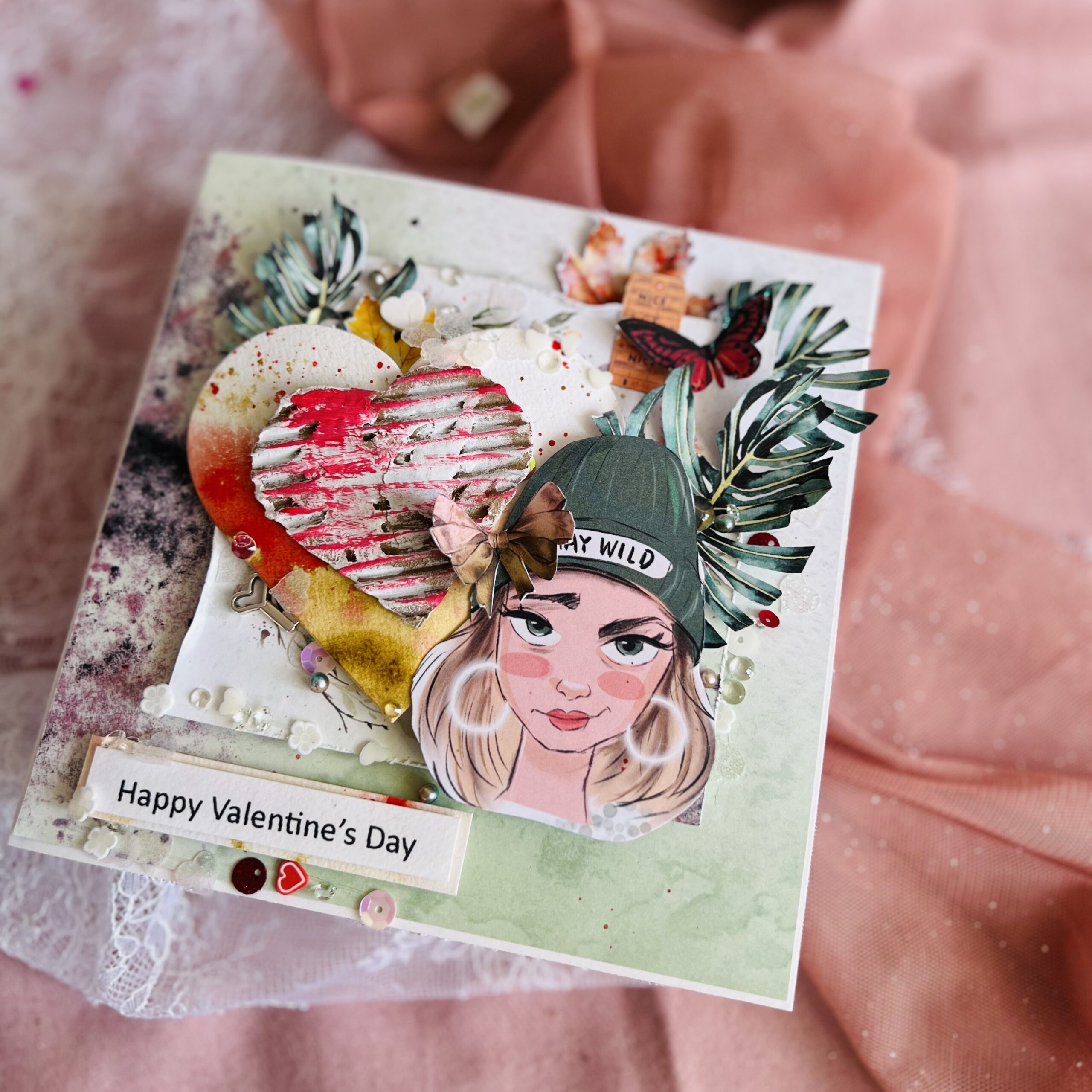 IMG_7891 Luxury Valentine's Day Card with Heart and Butterfly