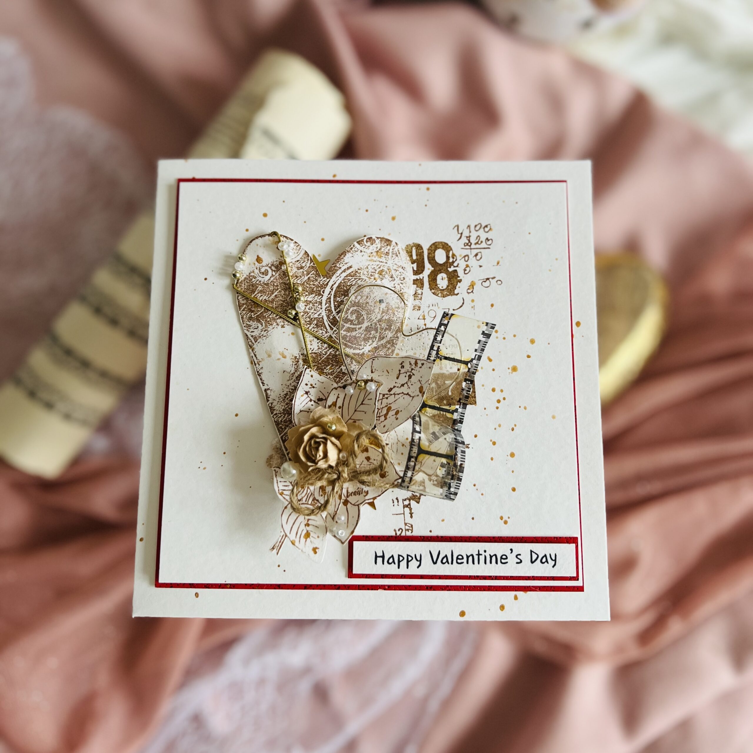 Handmade Valentine’s Day Card – Elegant and Personalized Romantic Greeting