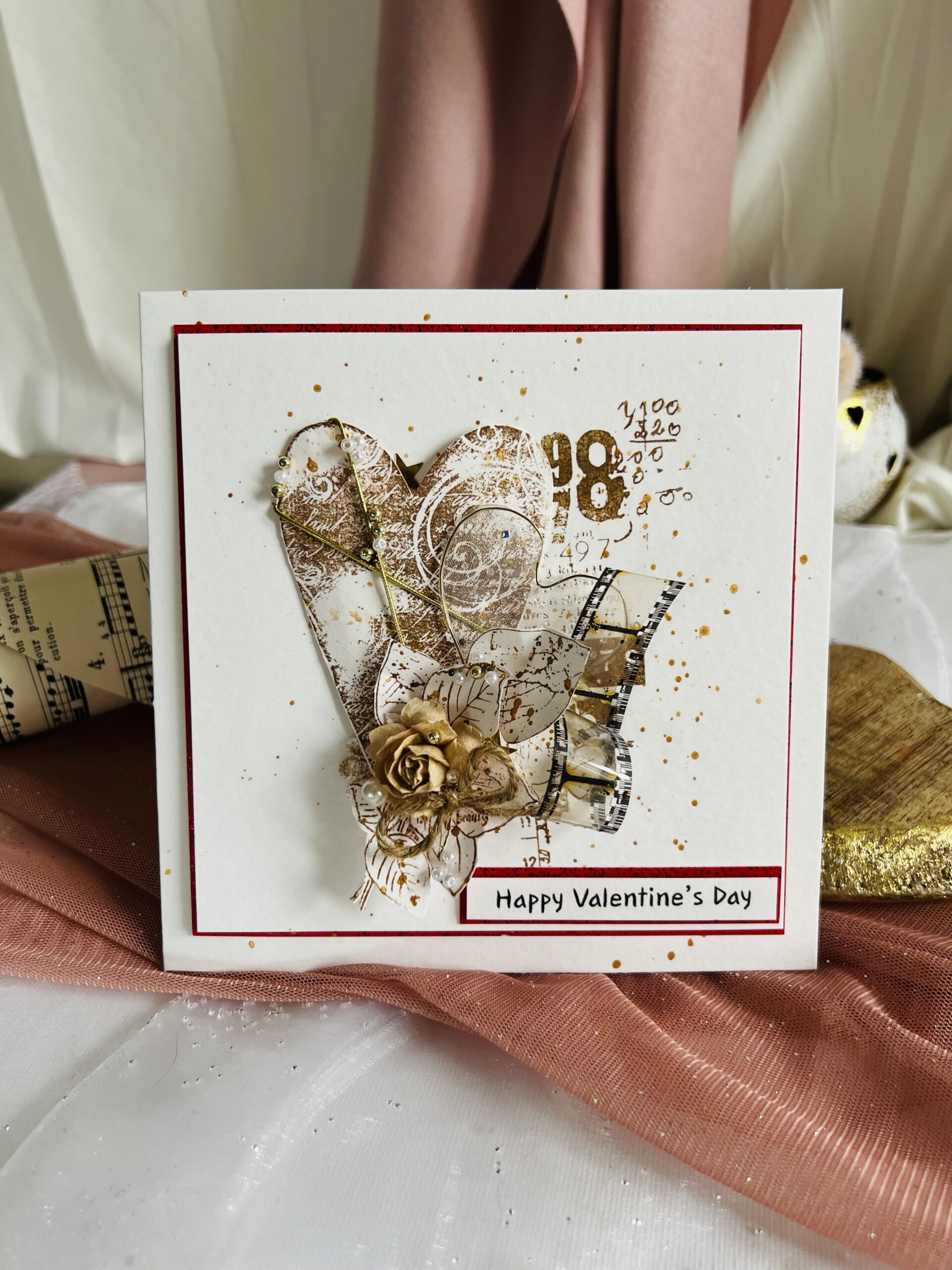 Handmade Happy Valentines Day Card