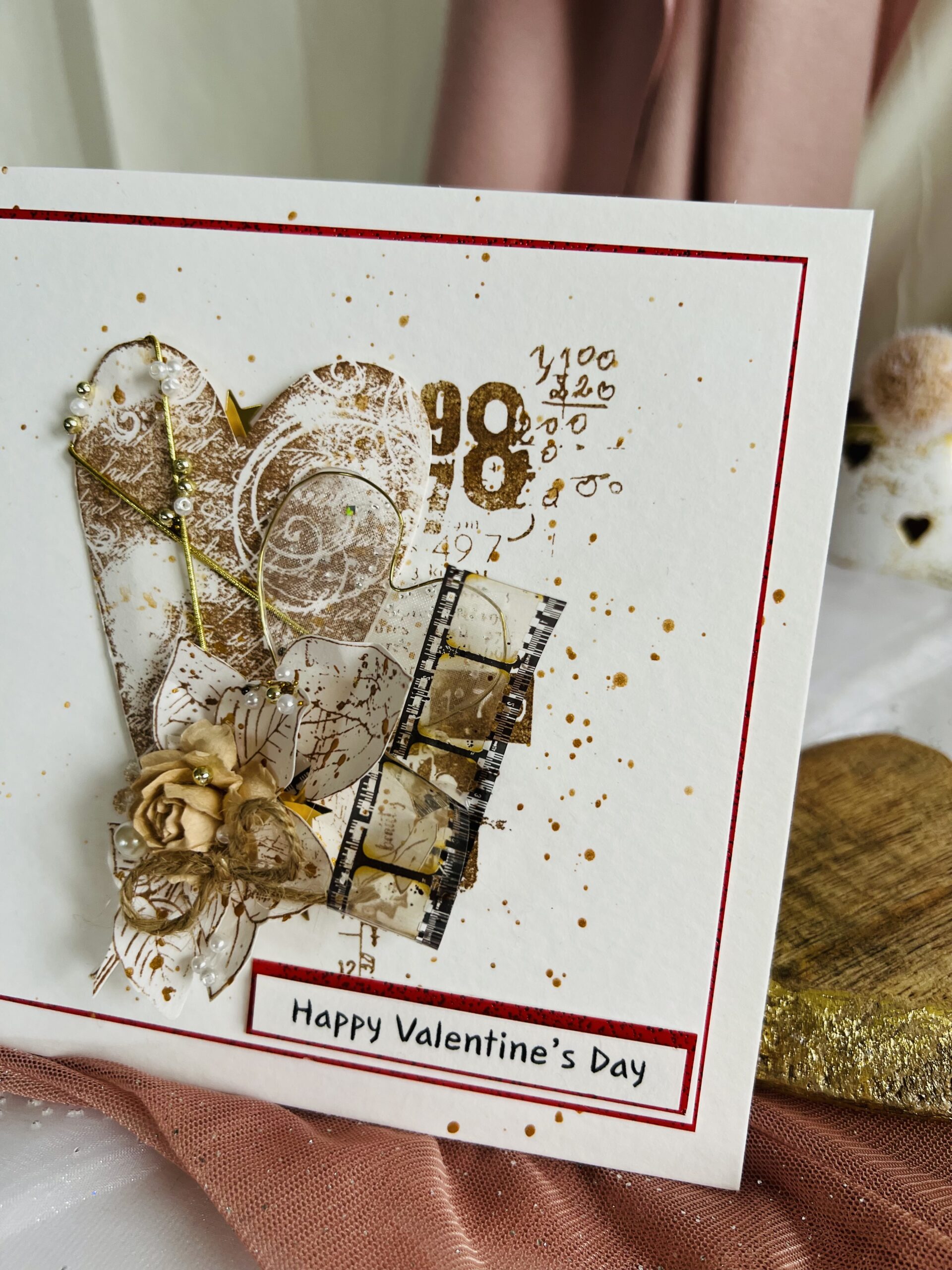 Handmade Valentine’s Day Card – Elegant and Personalized Romantic Greeting