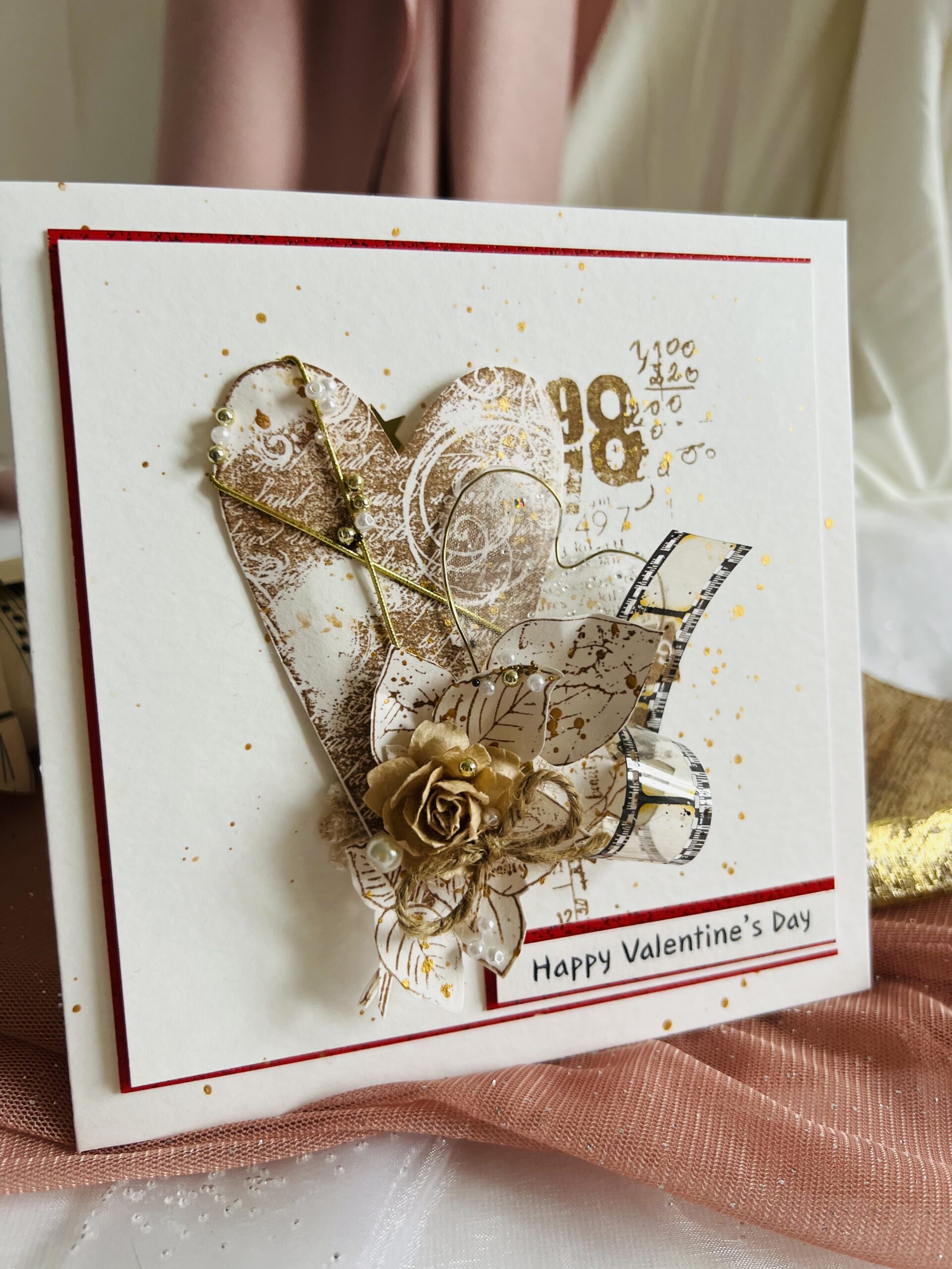 Handmade Valentine’s Day Card – Elegant and Personalized Romantic Greeting
