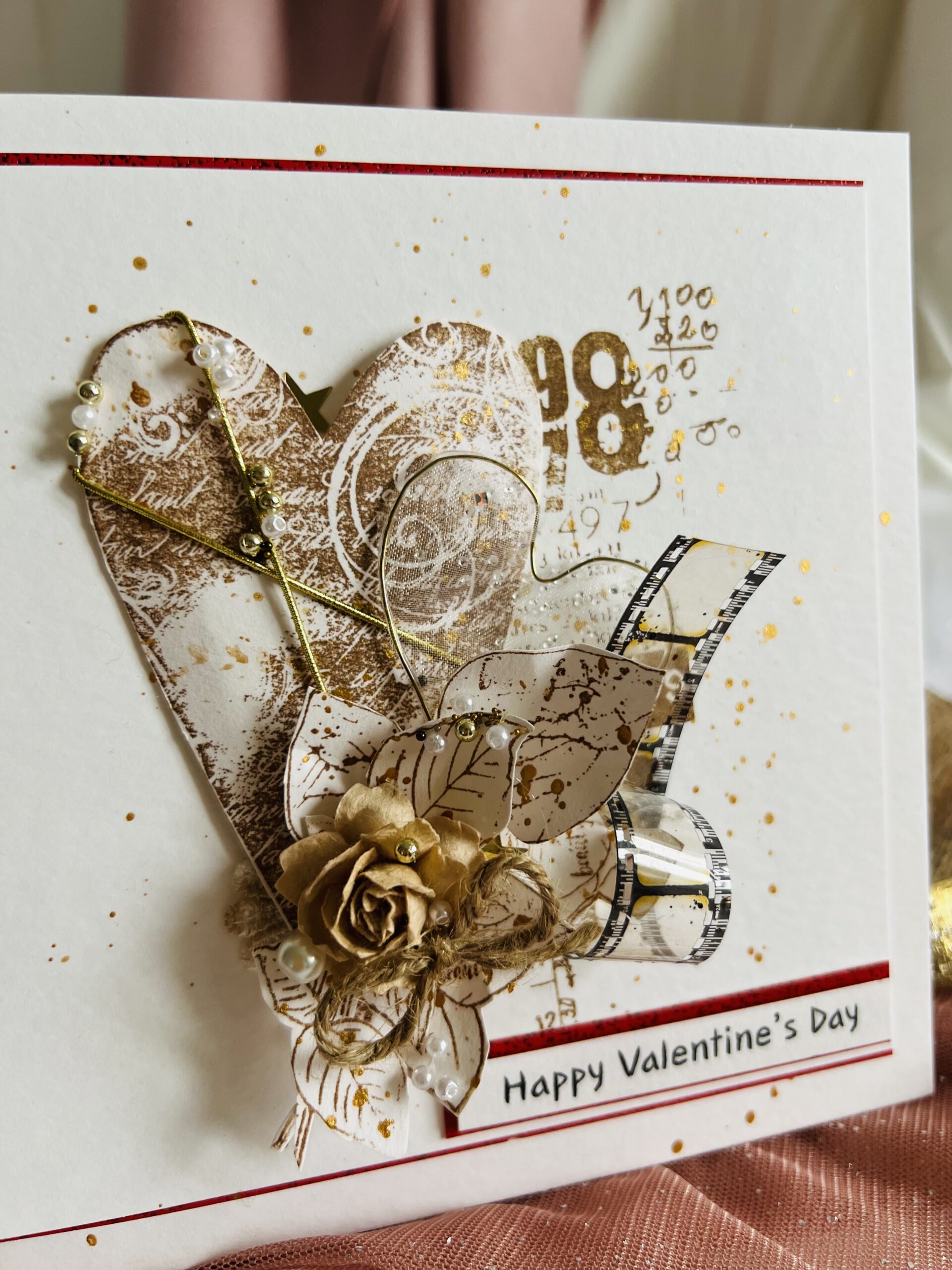 Handmade Valentine’s Day Card – Elegant and Personalized Romantic Greeting