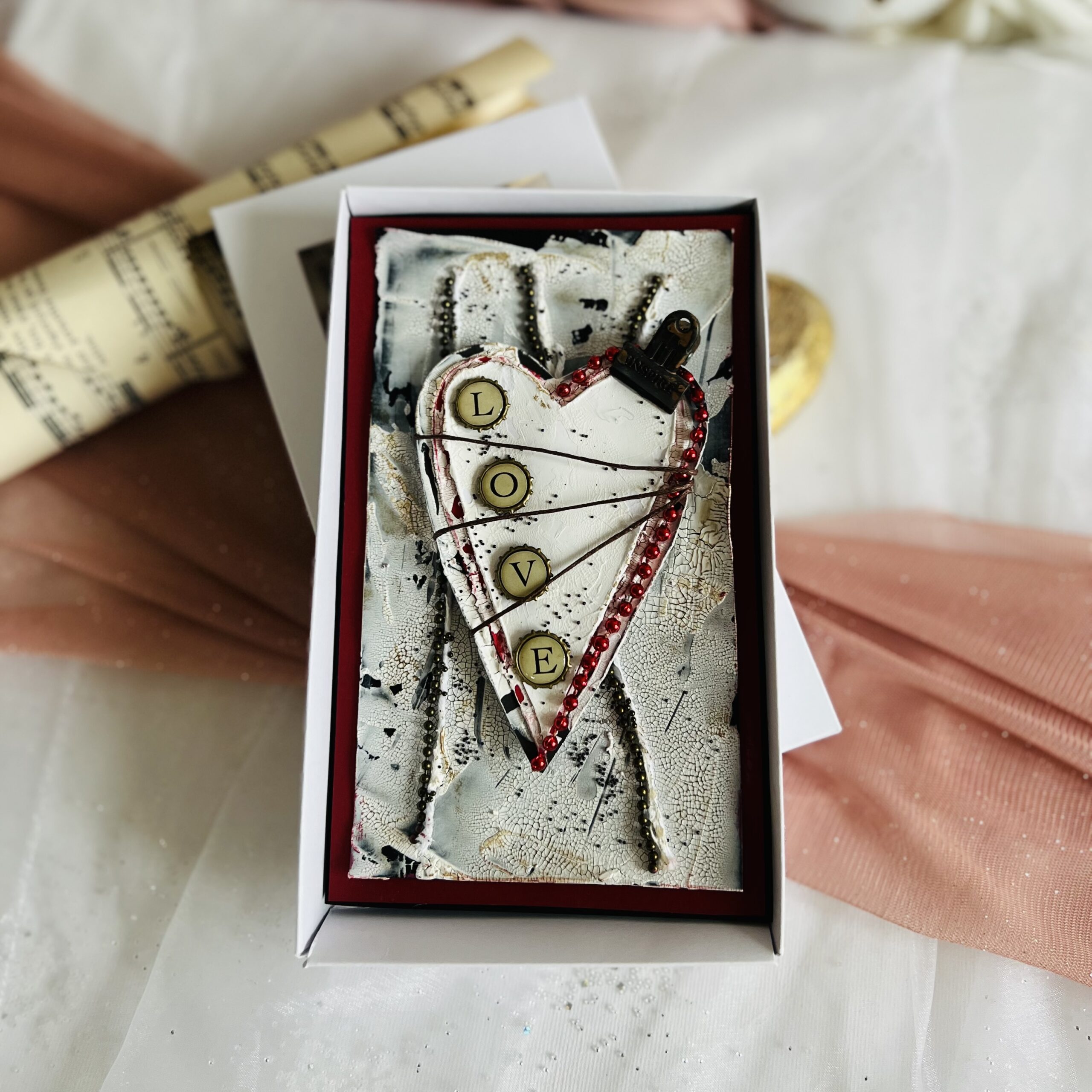 IMG_8185 Handmade Valentine’s Day Card – Artistic Design with Love Heart Motif