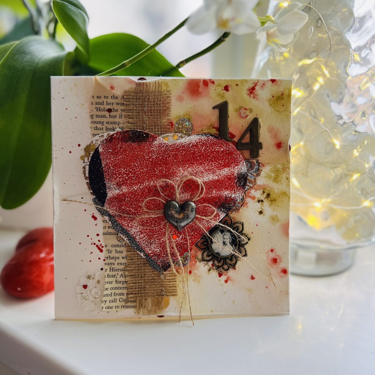IMG_8446 Handmade Valentine's Day Card with Heart and Rustic Touch