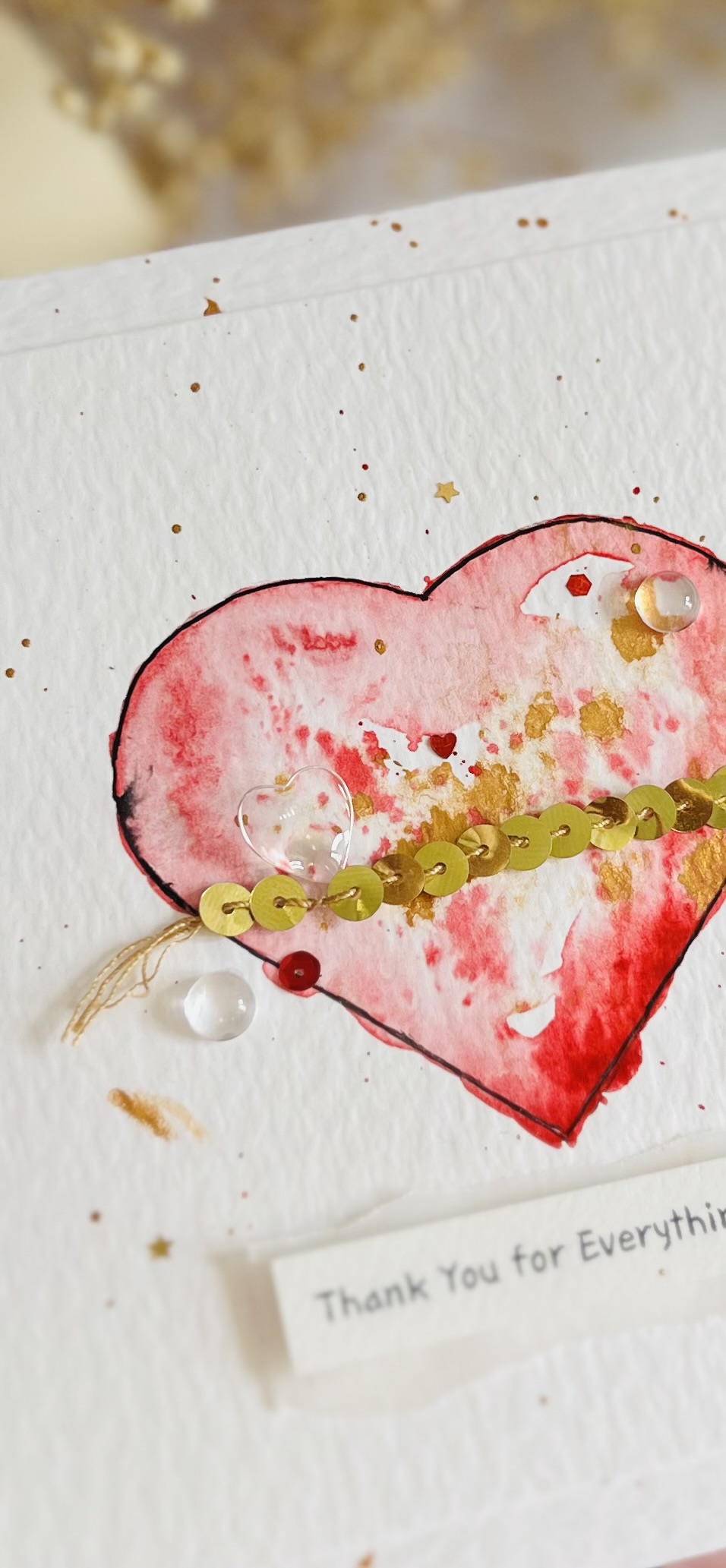 IMG_0568 Handmade Mother’s Day Card – Watercolor Heart, Elegant & Unique