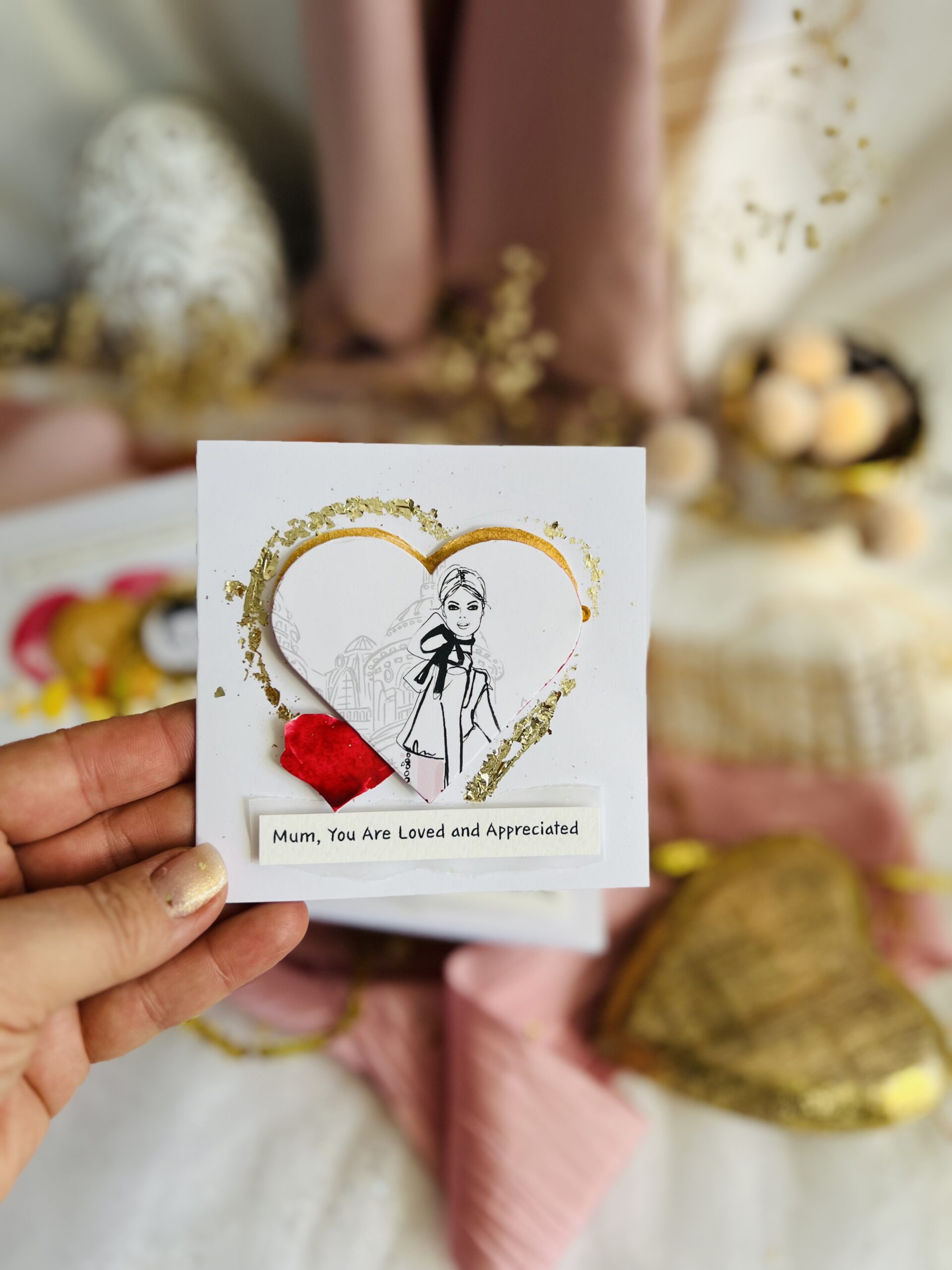 Handmade Mother’s Day Card Set – 3 Watercolor Cards in a Decorative Box