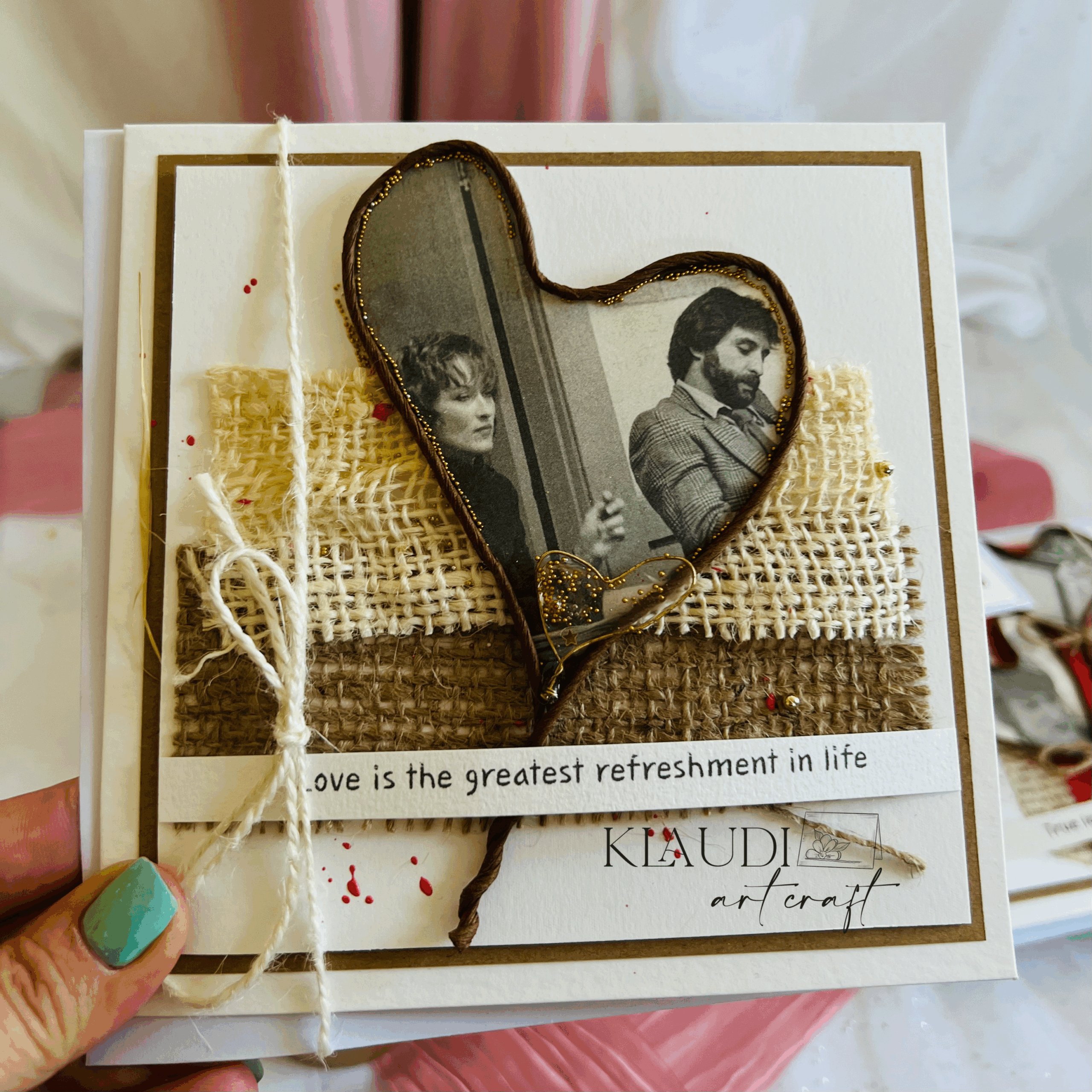 Rustic card A unique and romantic gift for a loved one